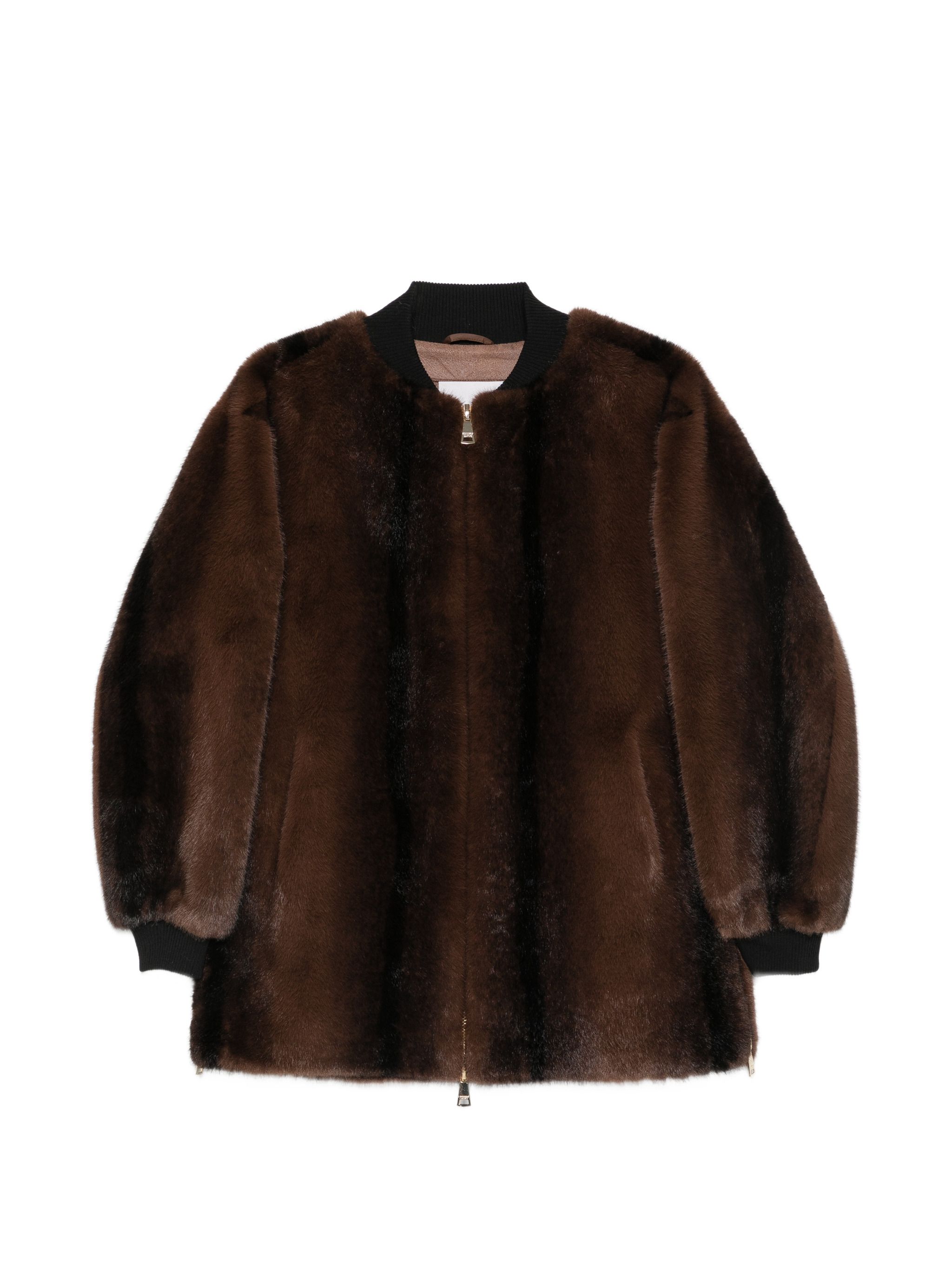 Ermanno Brown Polyester Jacket