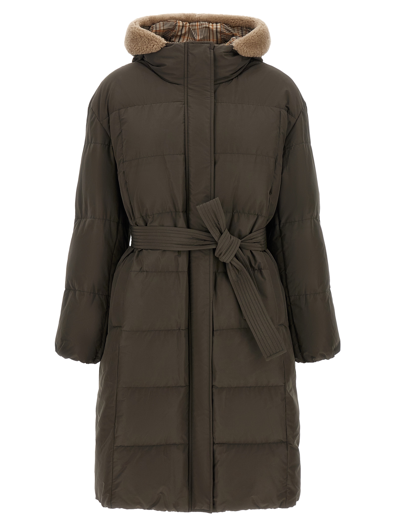 Brunello Cucinelli Boudin Quilted Down Jacket In Green