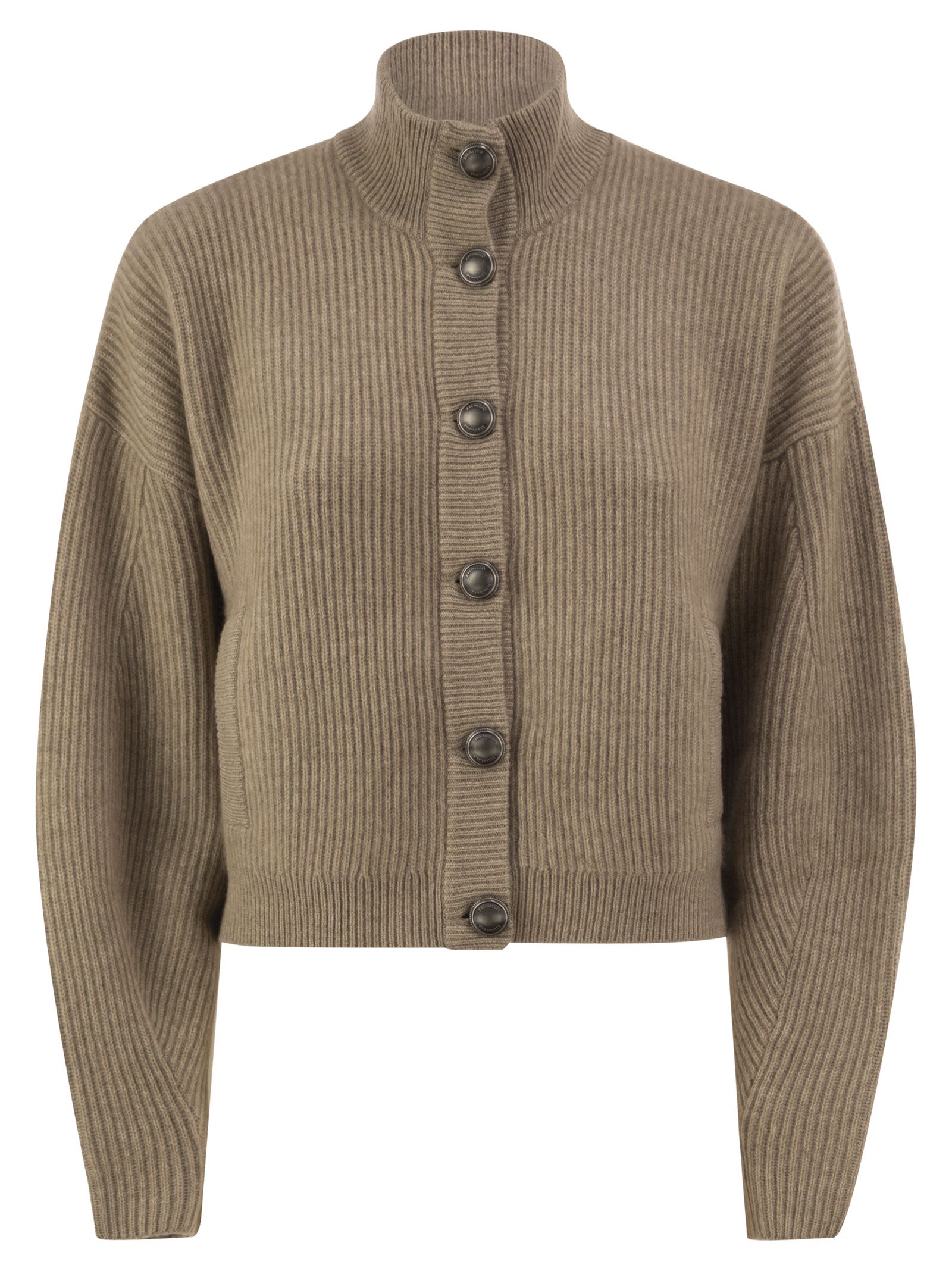 Pure Cashmere English Rib Cardigan