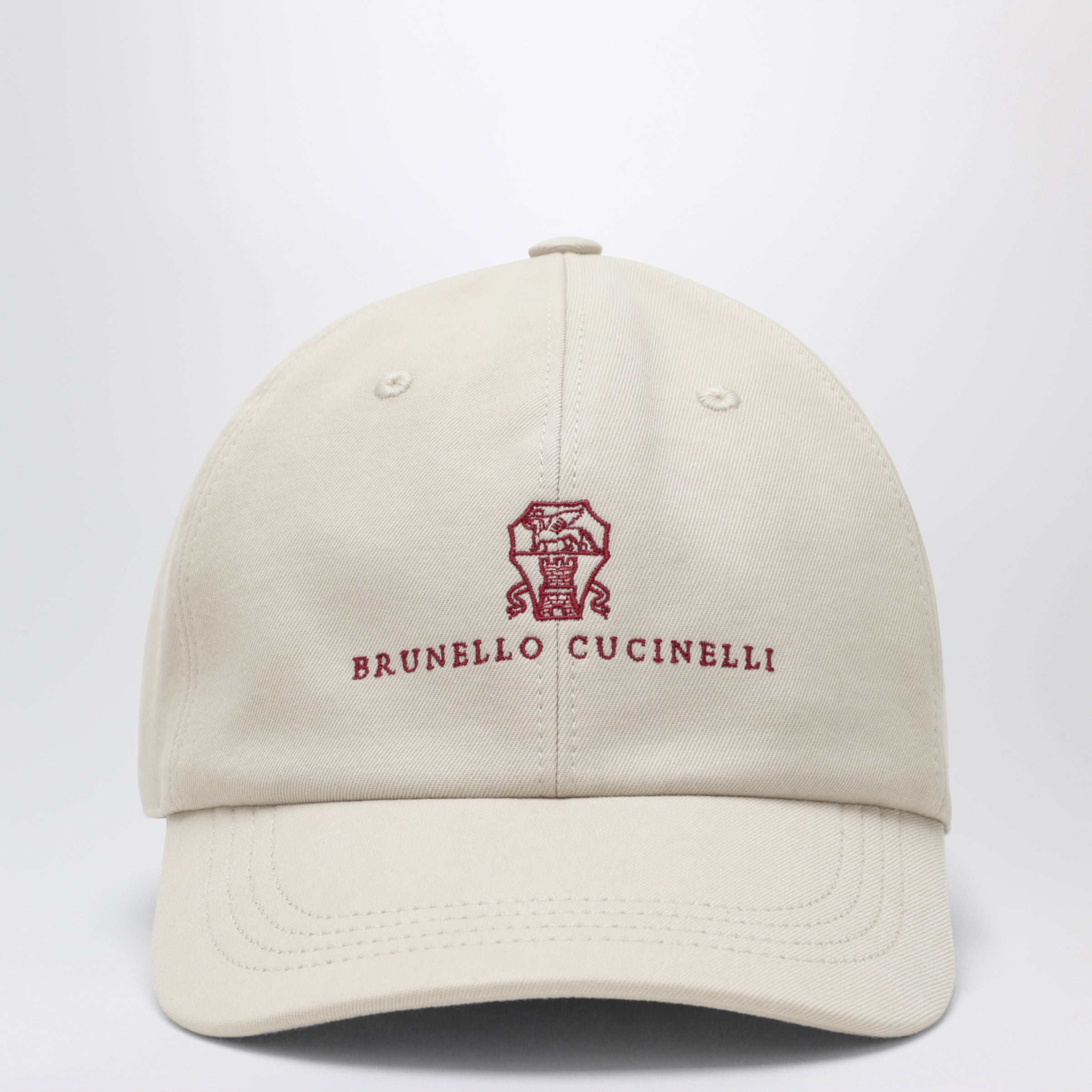 Sand-Colored Baseball Cap In Cotton