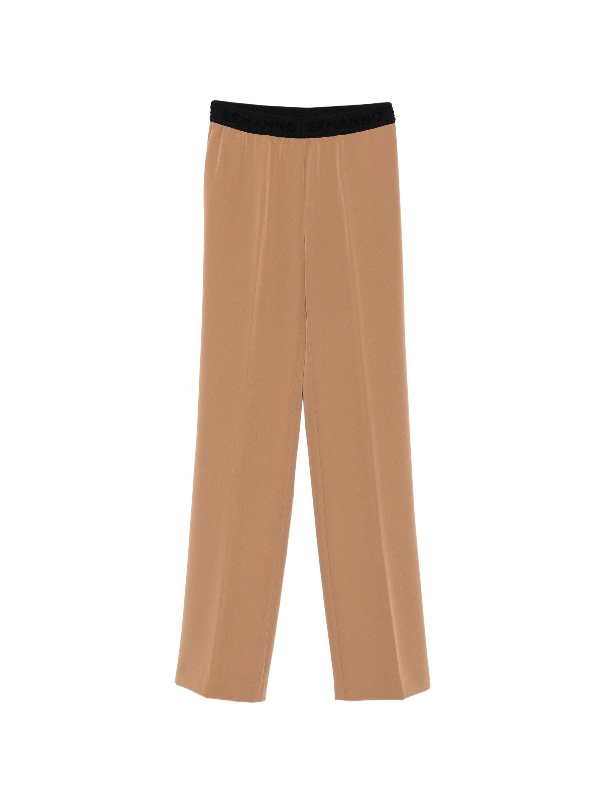 Ermanno Camel Polyester Elastane Pants