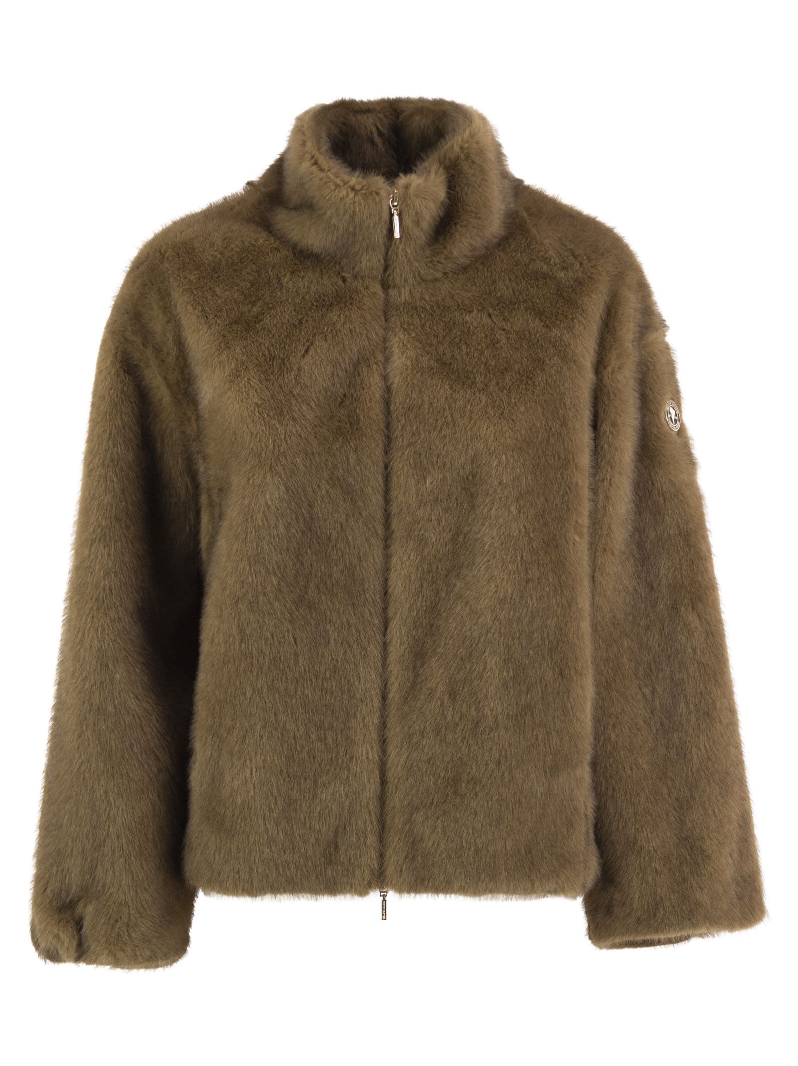 Isluga - Faux Fur Jacket With High Collar