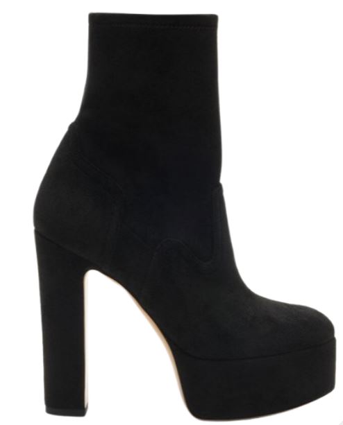 Black Leather Rubber Boots