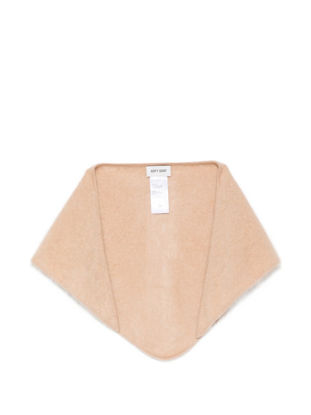 Soft Goat Cashmere Scarf In Brown