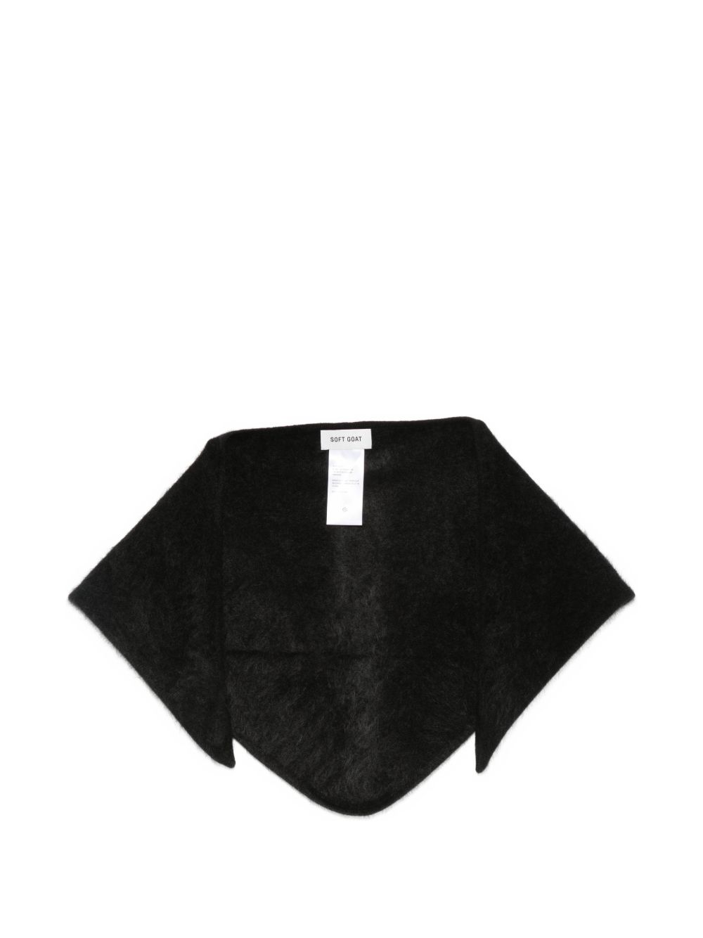 Soft Goat Cashmere Scarf In Black