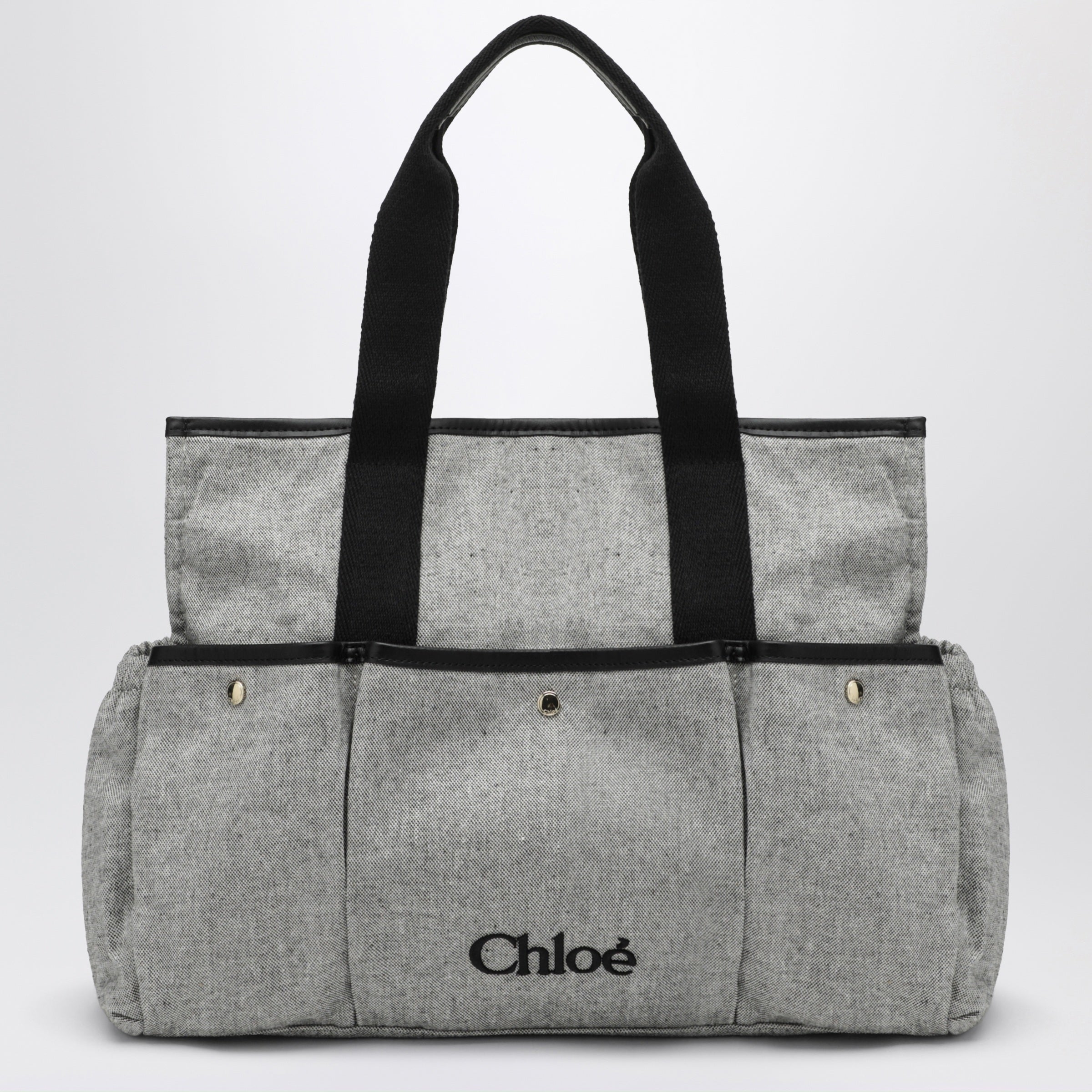 Grey Melange Cotton Changing Bag