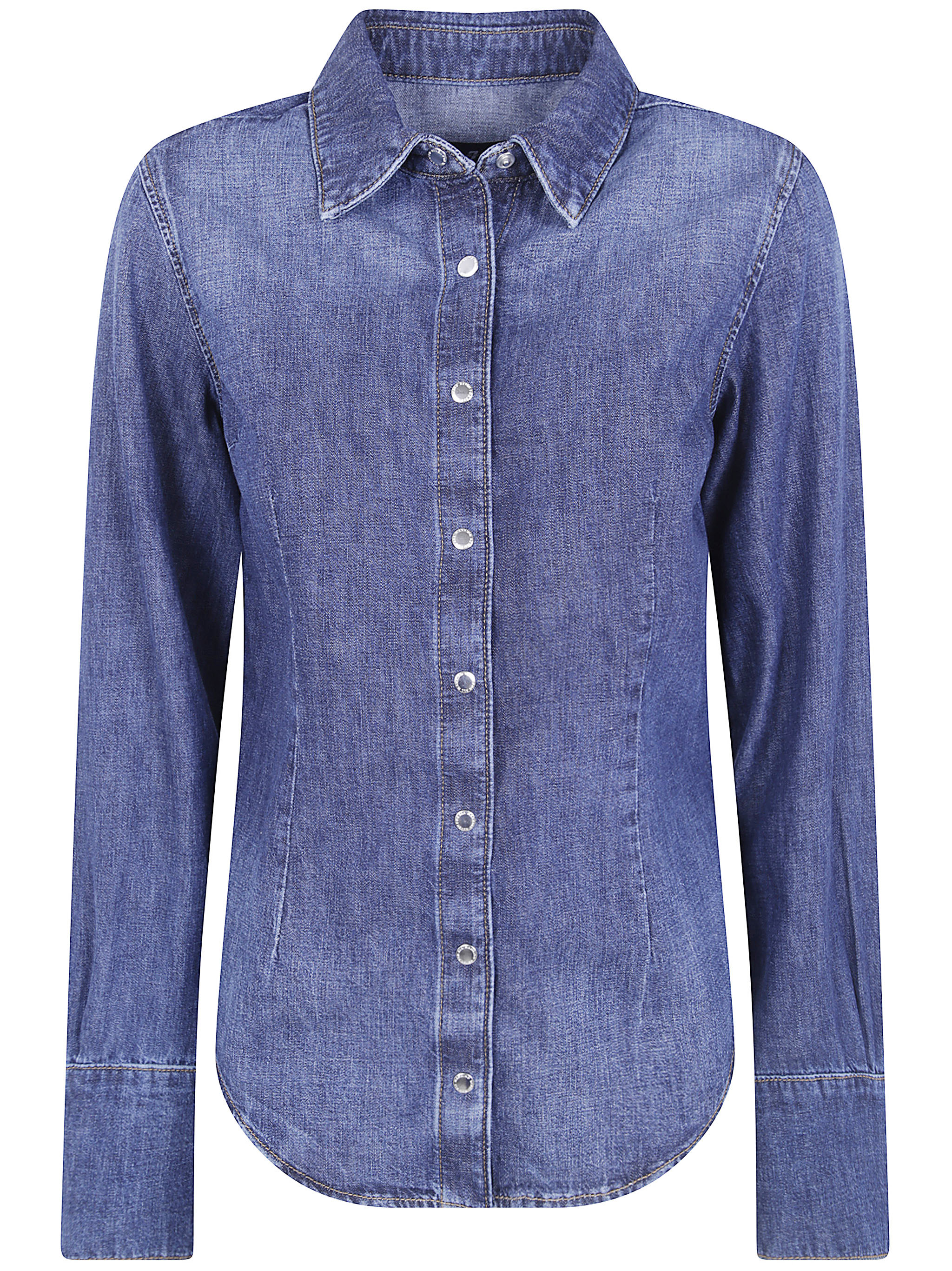 Seven For All Mankind Clear Shirt Rainfall In Blue