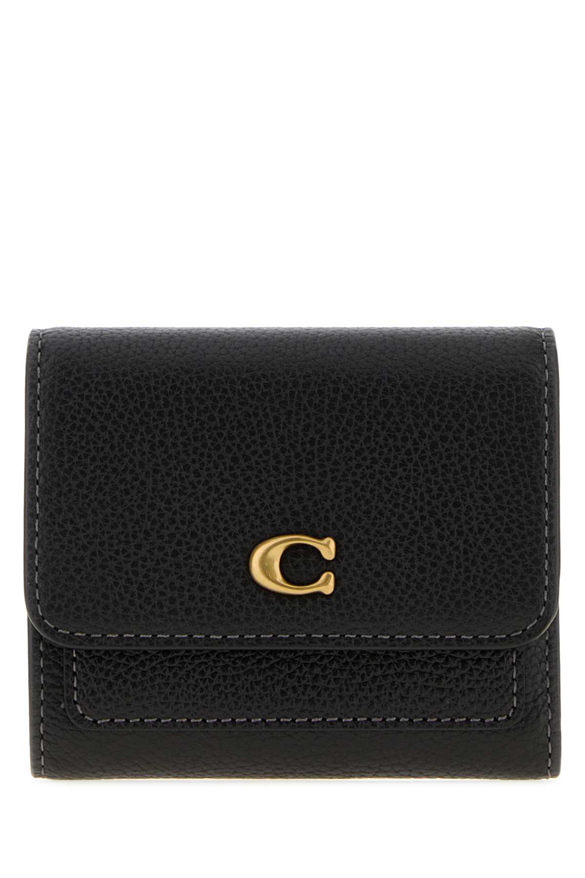 Polished Pebble Leather Mila Small Flap Wallet