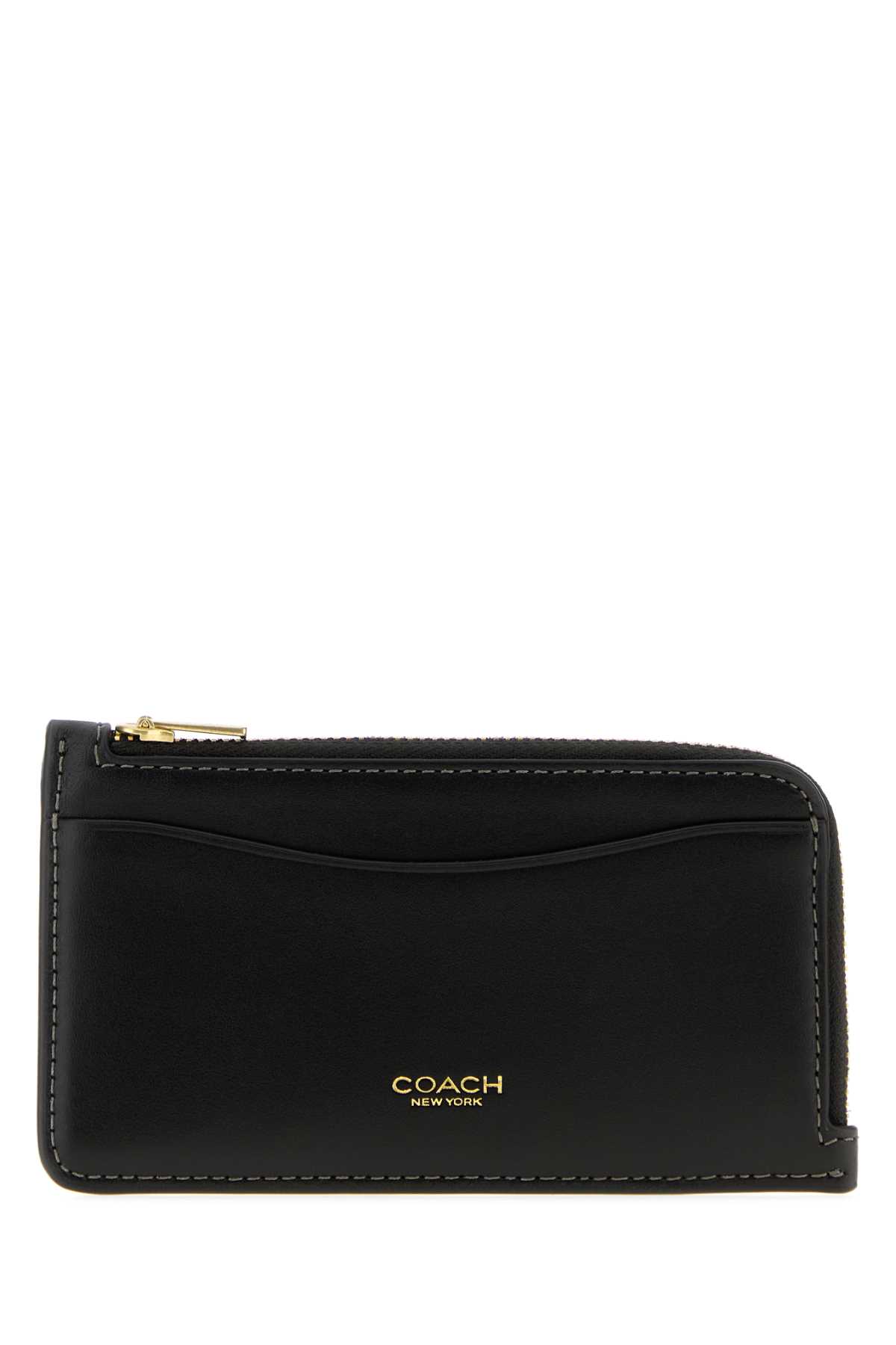 Refined Calf Leather New York Zip Card Case