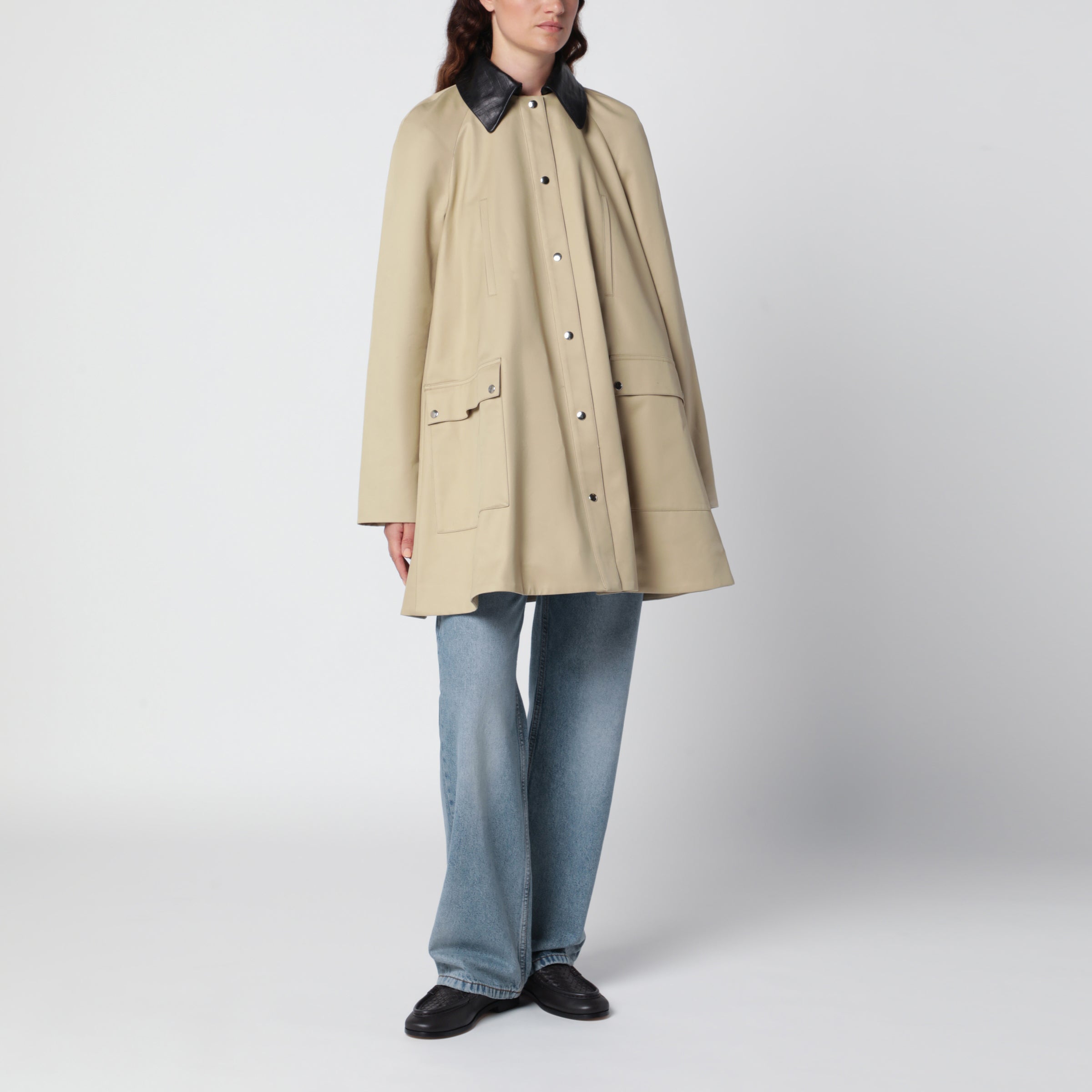 Voluminous Camel Cotton Coat