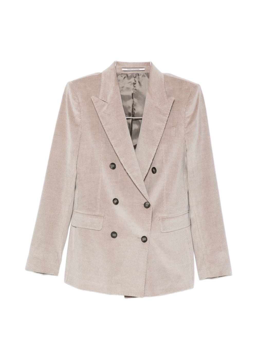 Tagliatore Cotton And Cashmere Double-breasted Suit In White