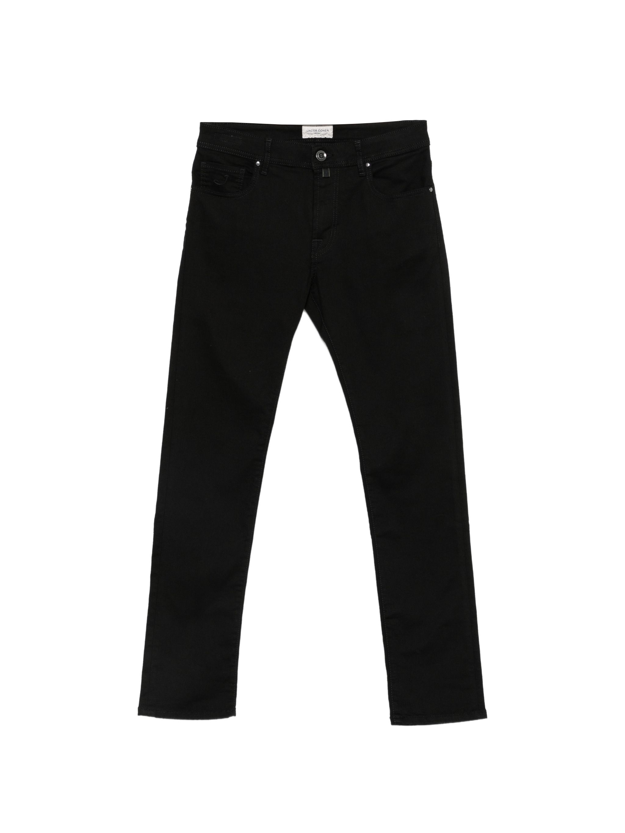 Jacob Cohen Cotton Polyester Elastane Pants In Black