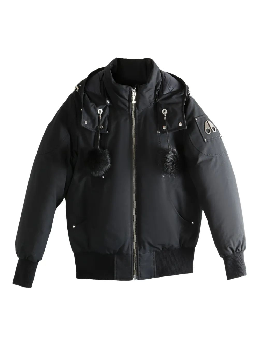 Moose Knuckles Debbie Bomber Jacket In Black