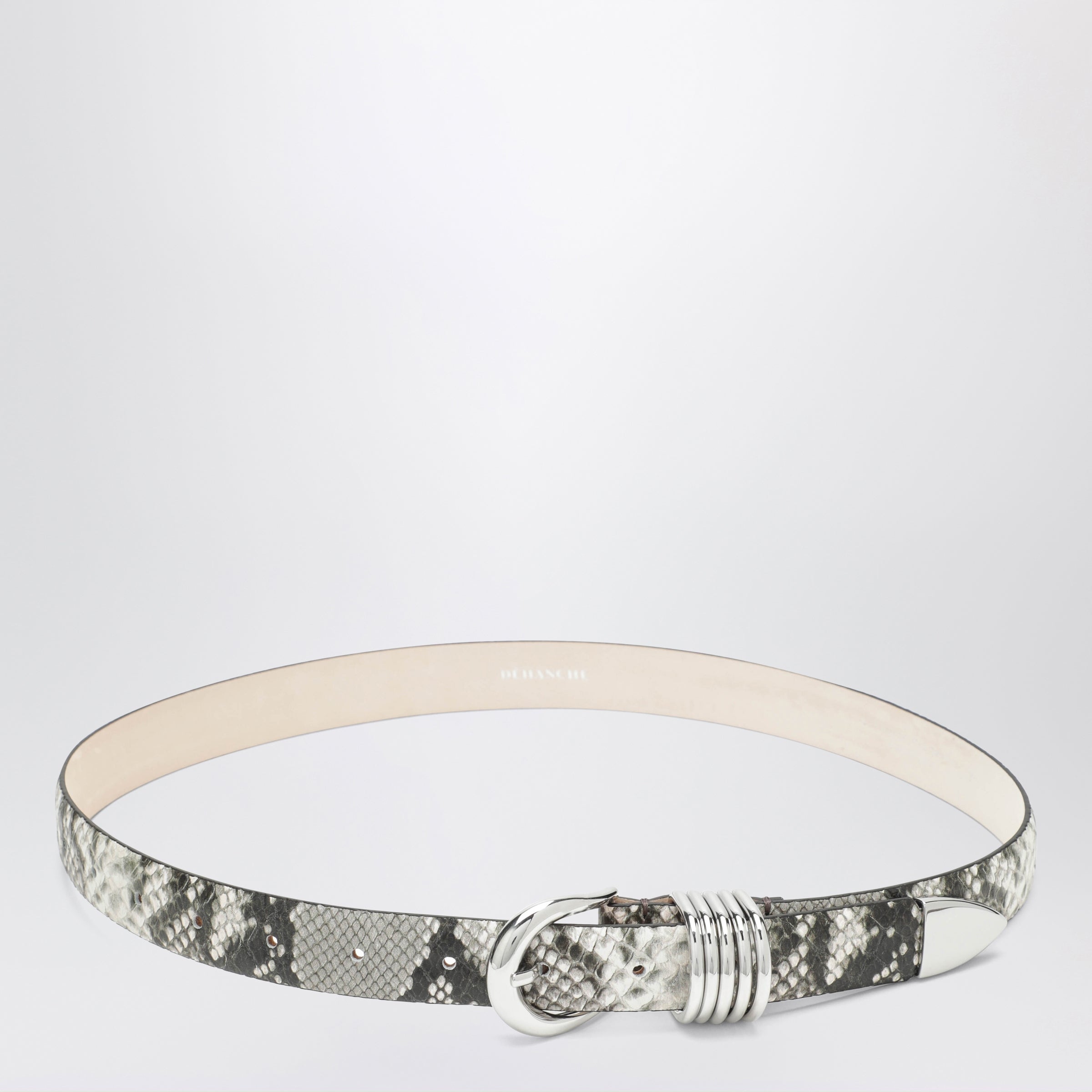 Hollyhock Belt In Python-Effect Leather