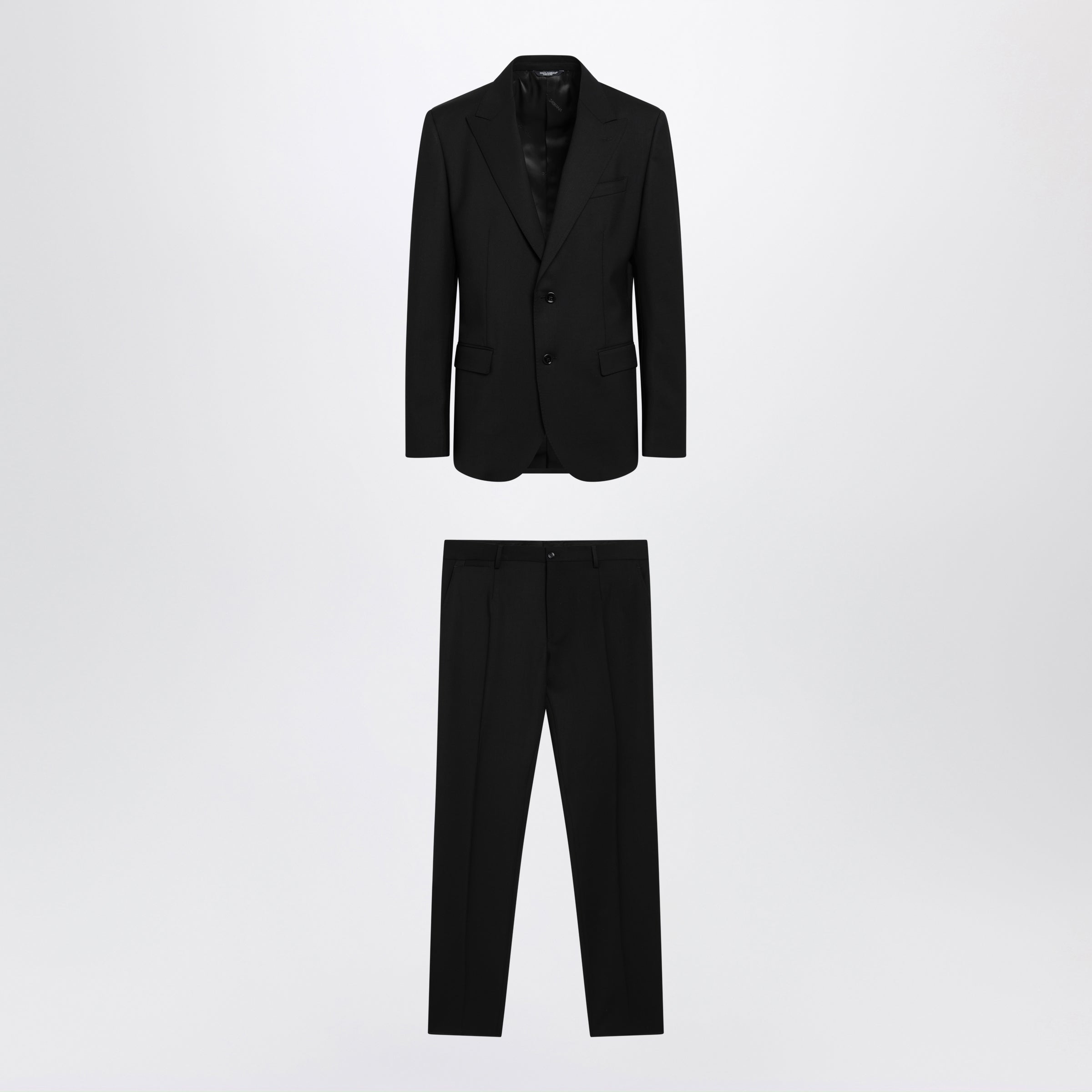 Dolce&Gabbana Martini Light Black Virgin Wool Suit