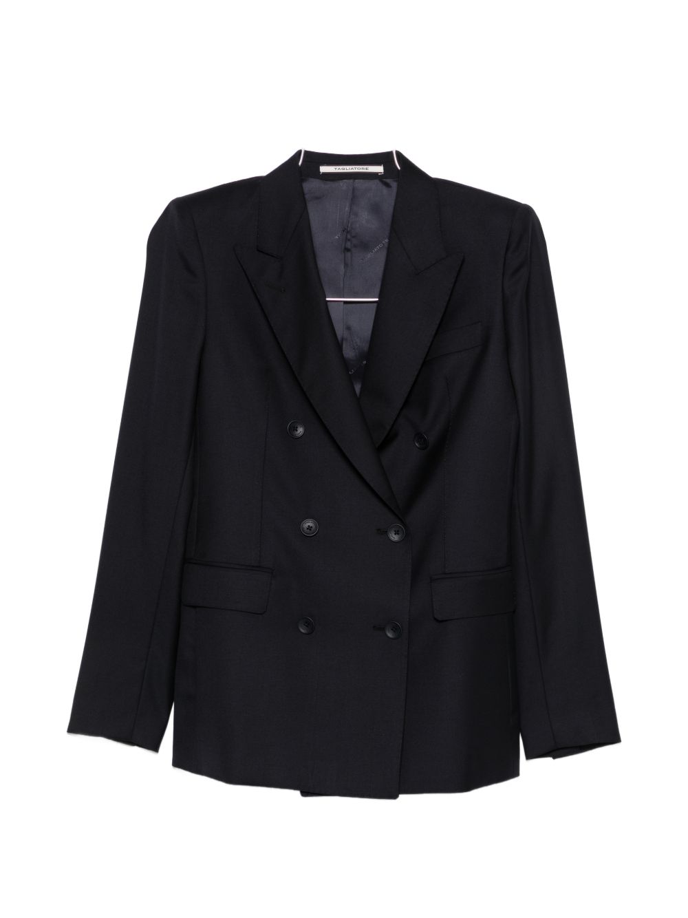 Tagliatore Double-breasted Wool Suit In Navy