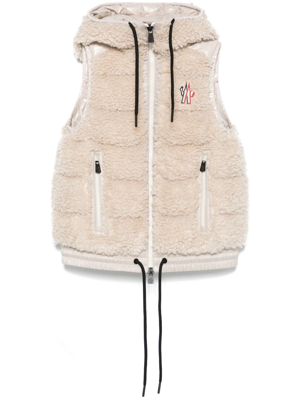Moncler Grenoble Down Vest In Beige