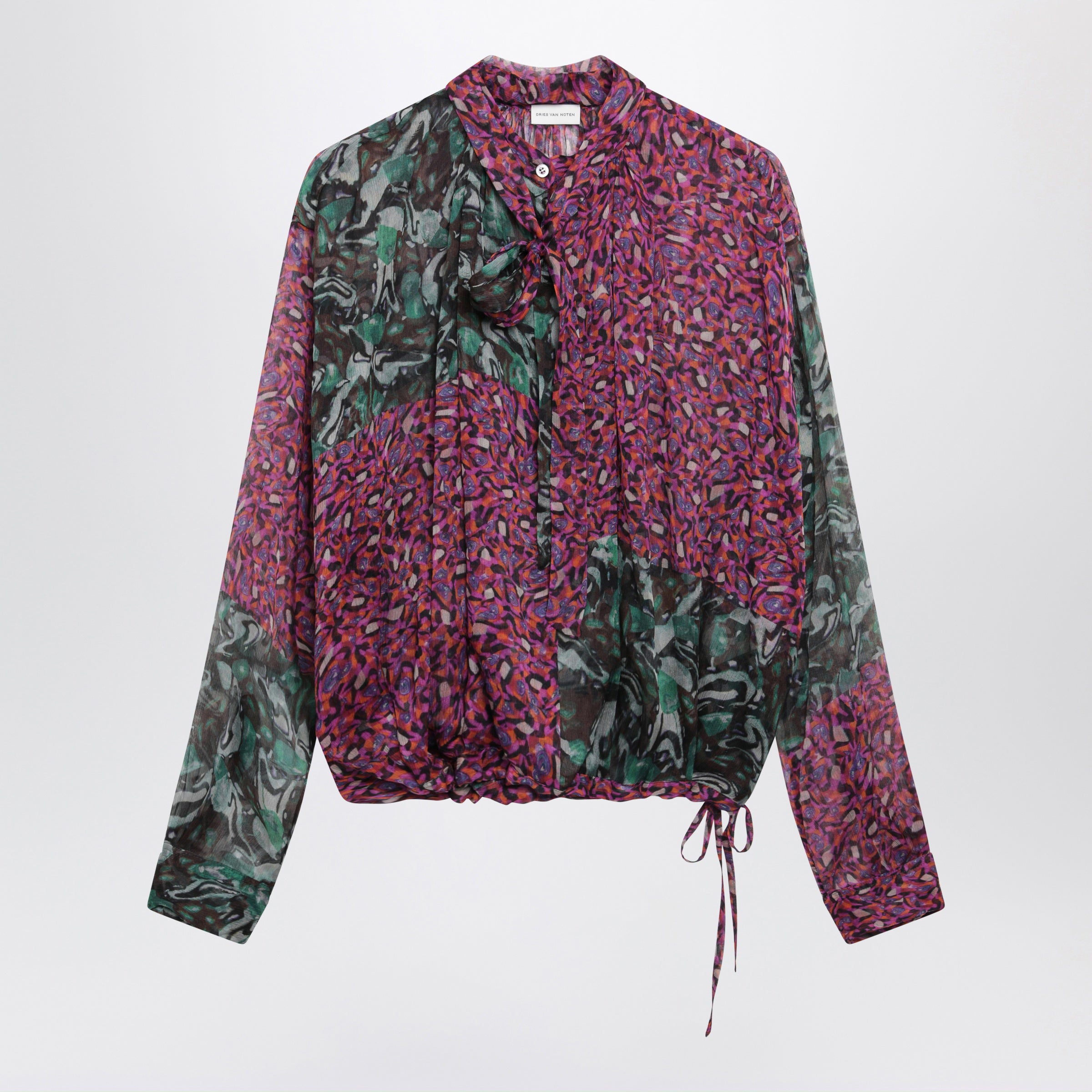 Dries Van Noten Multicolored Silk Blouse