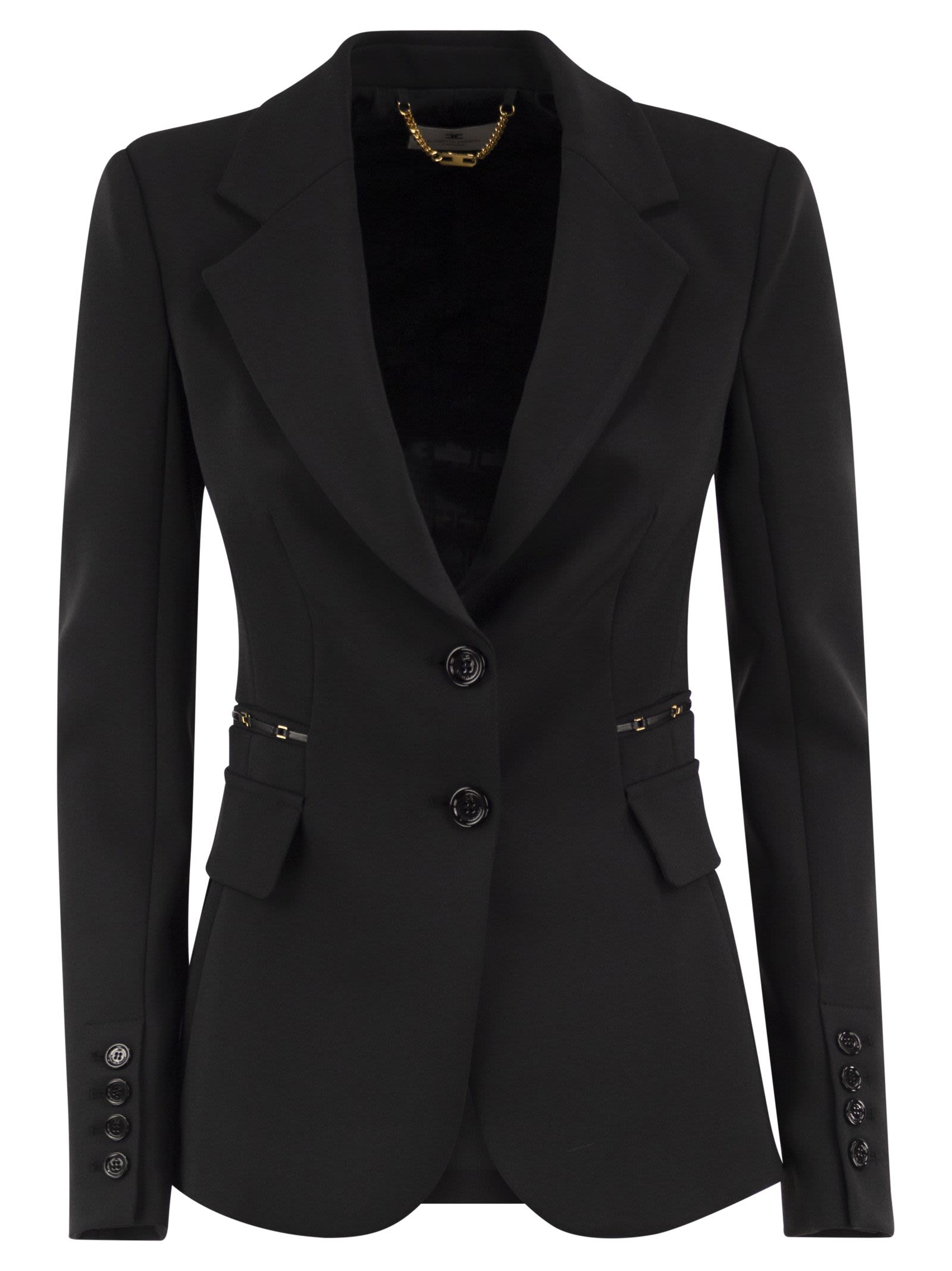 Single-Breasted Blazer With Jewel Details