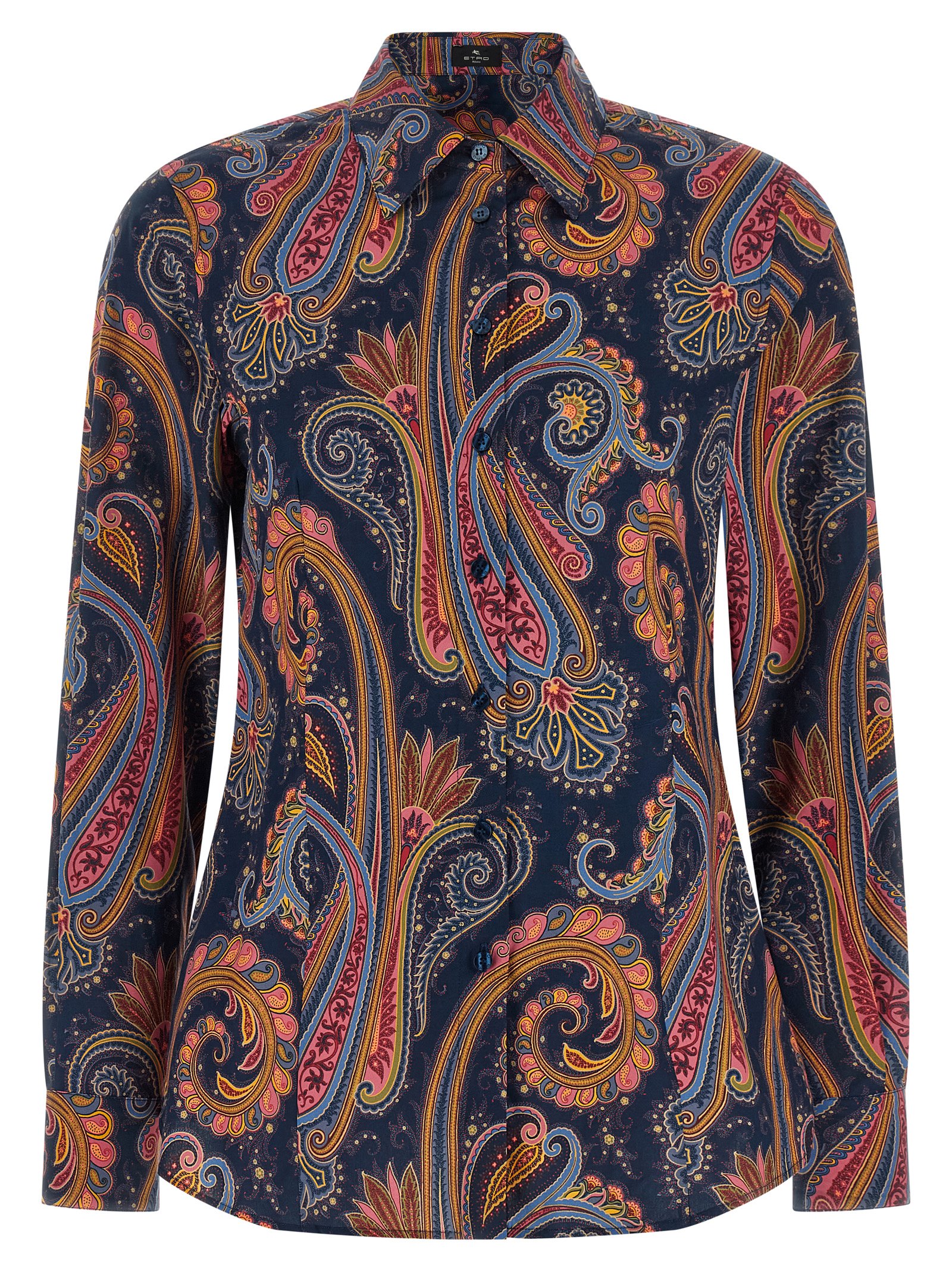 Etro Paisley-patterned Cotton Blouse In Multi