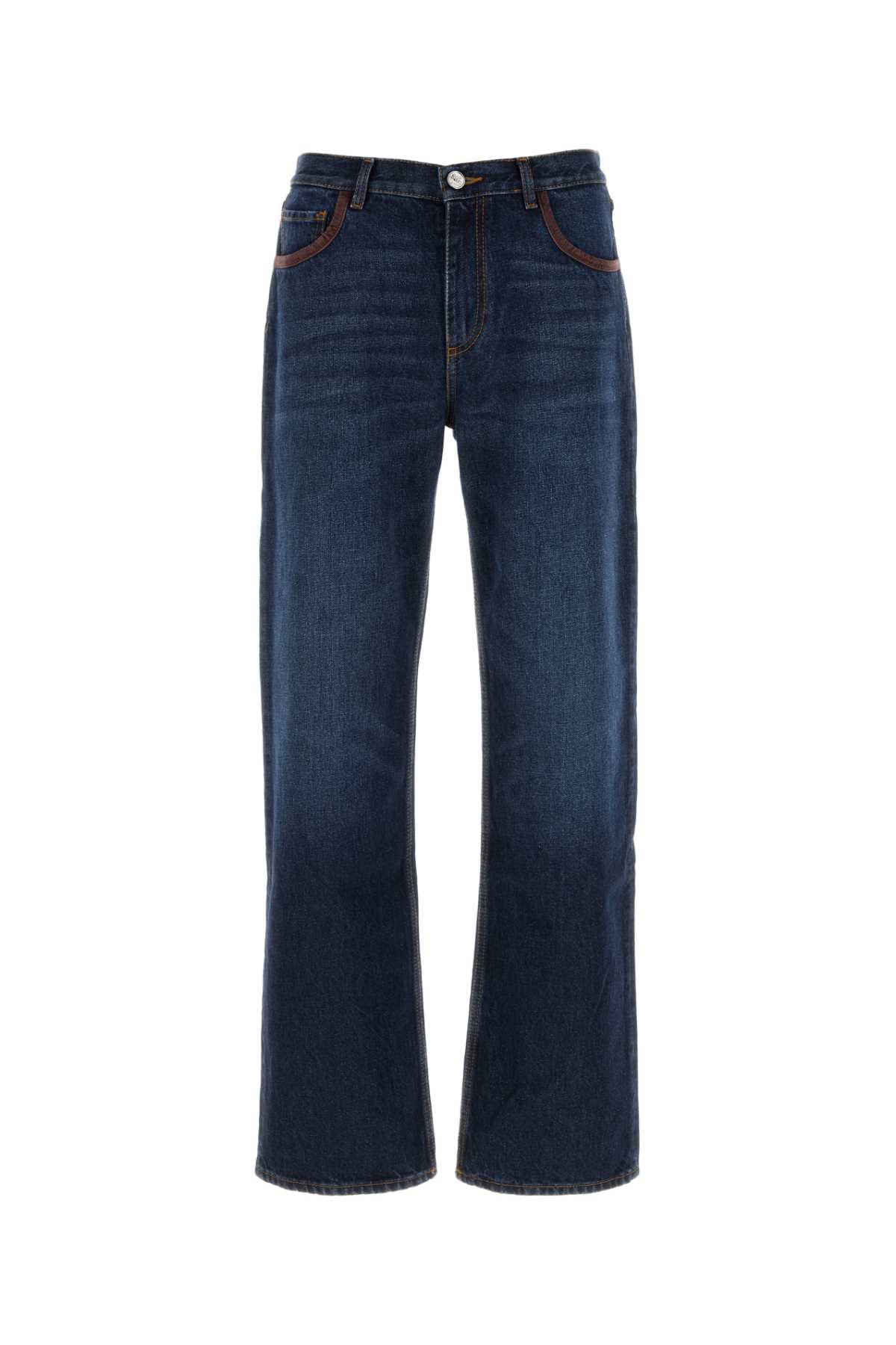 Straight Leg Denim Trouser