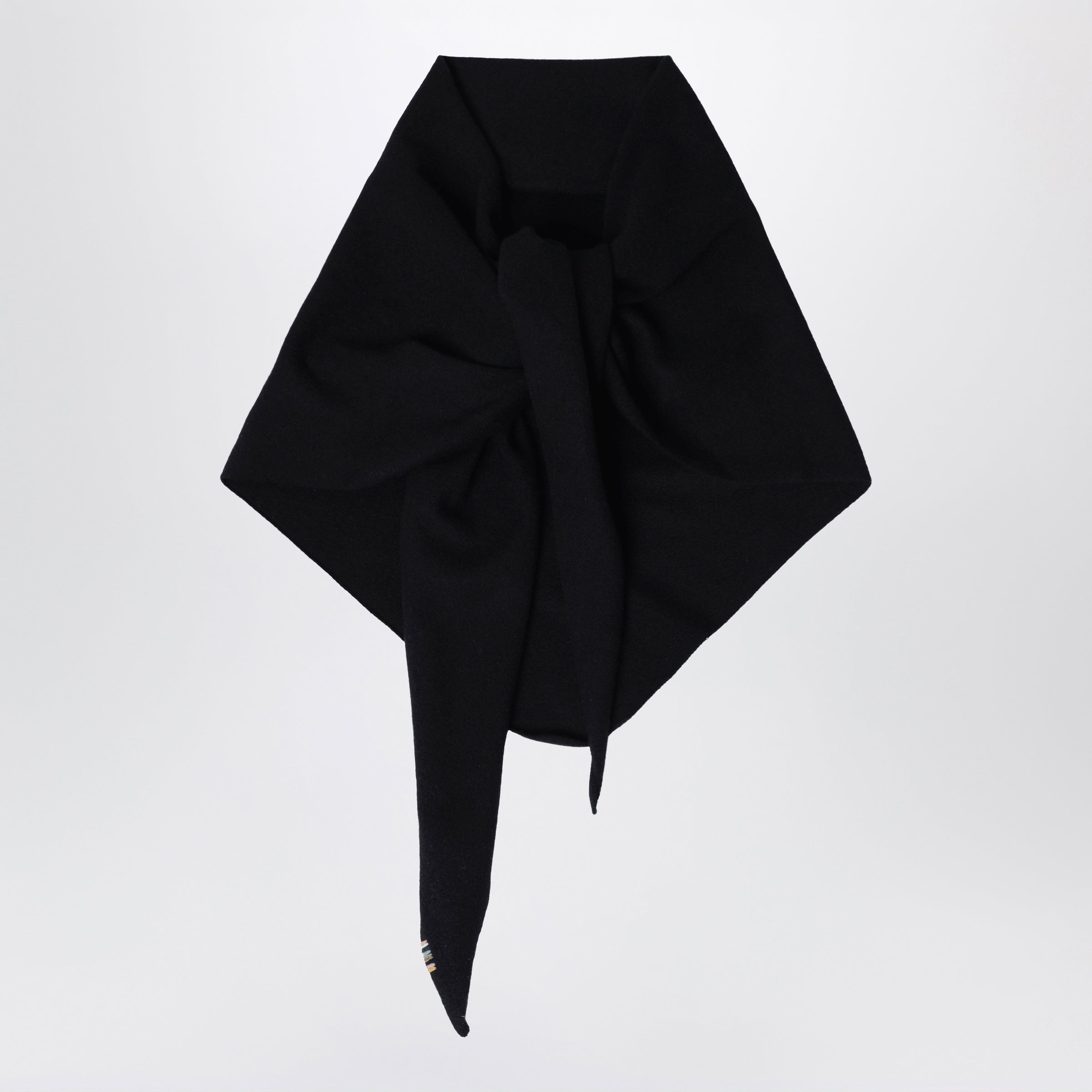Black Triangular Cashmere Scarf