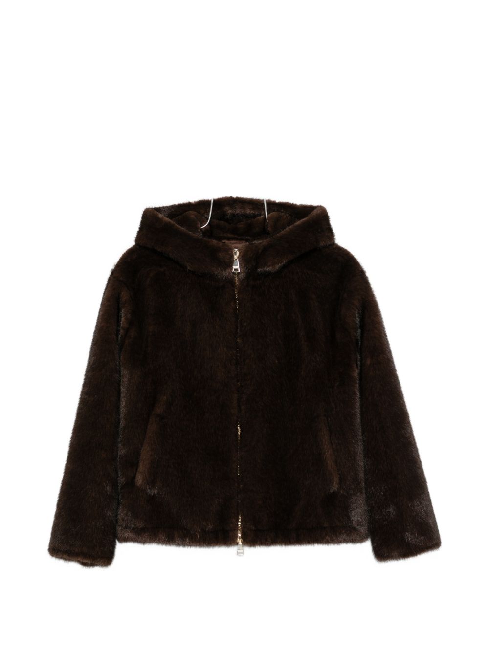 Ermanno Faux-fur Jacket In Brown