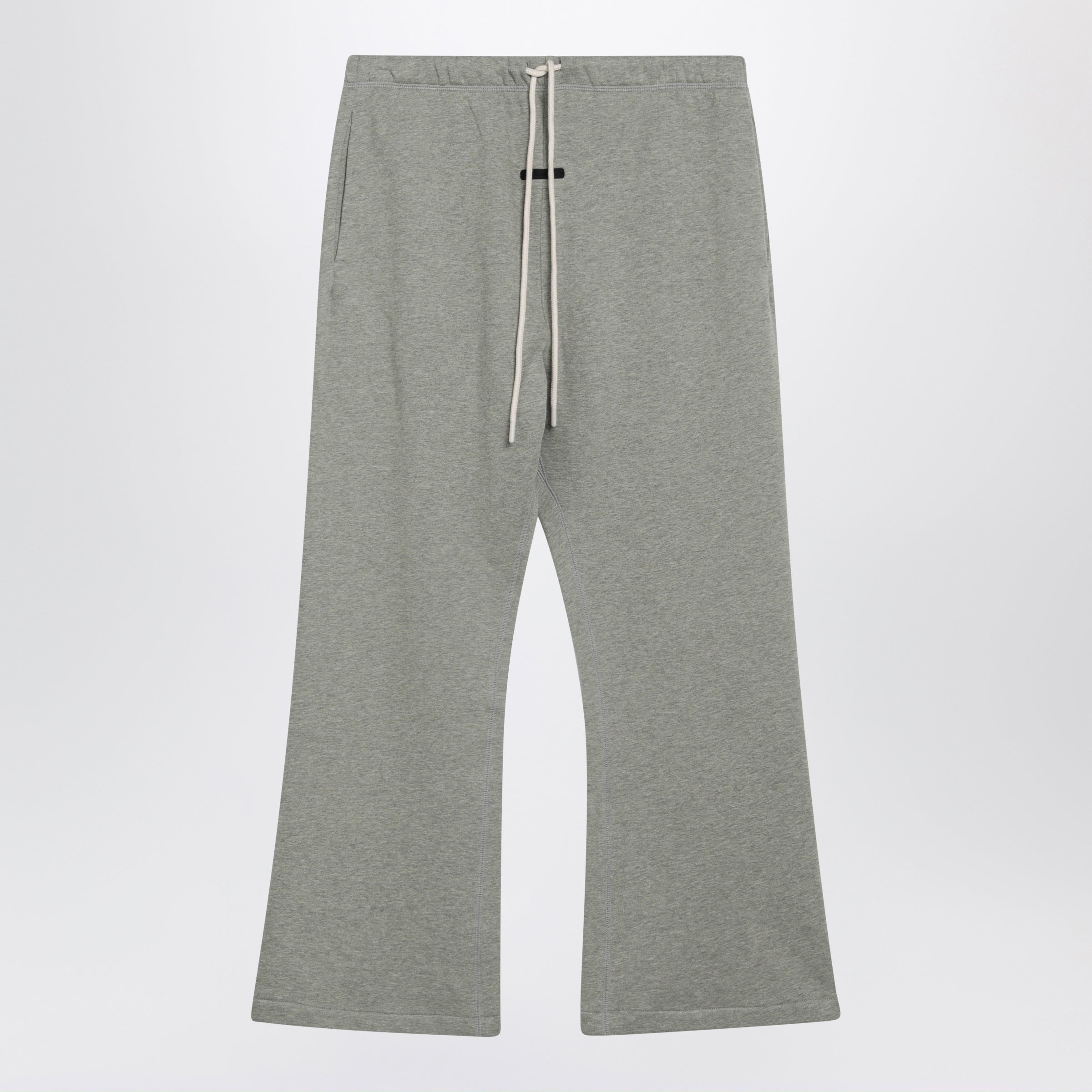 Grey Flare Cotton Jogging Trousers