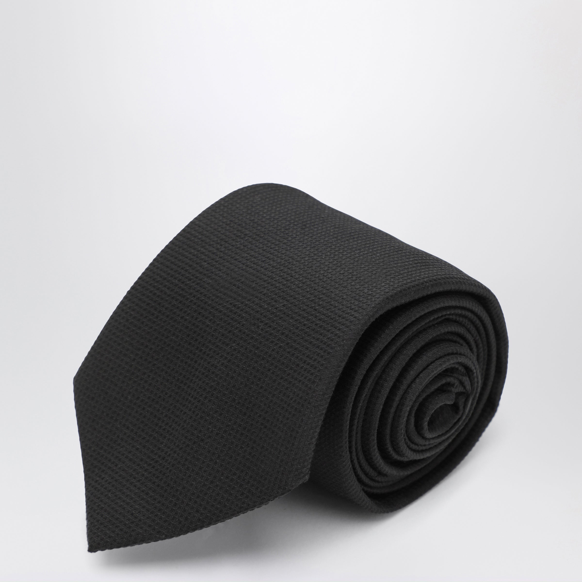 Black Silk Jacquard Tie