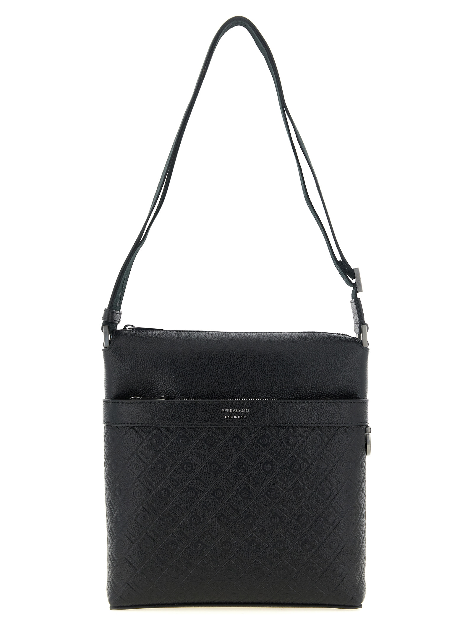 'Ferragamo Monogram' Messenger Crossbody Bag