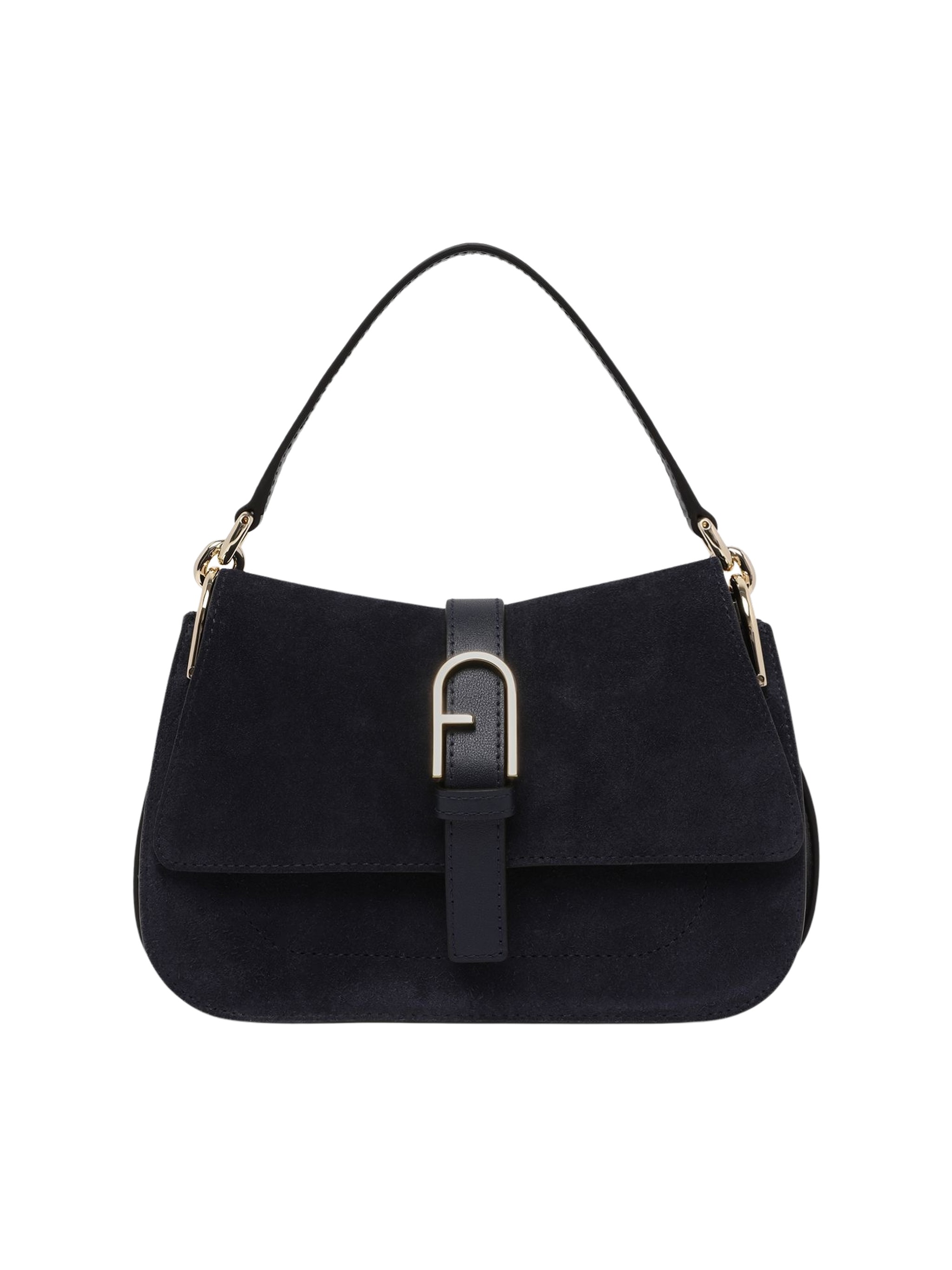 Furla Flap Strap Shoulder Bag In Blue