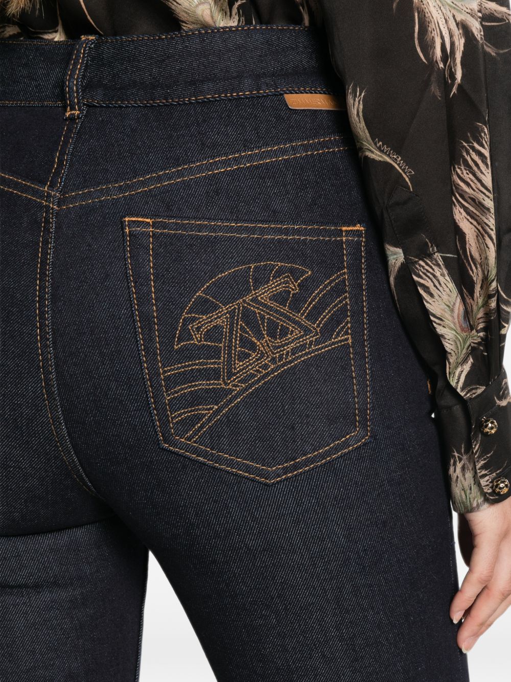 Zimmermann Flared Denim Jeans In Blue