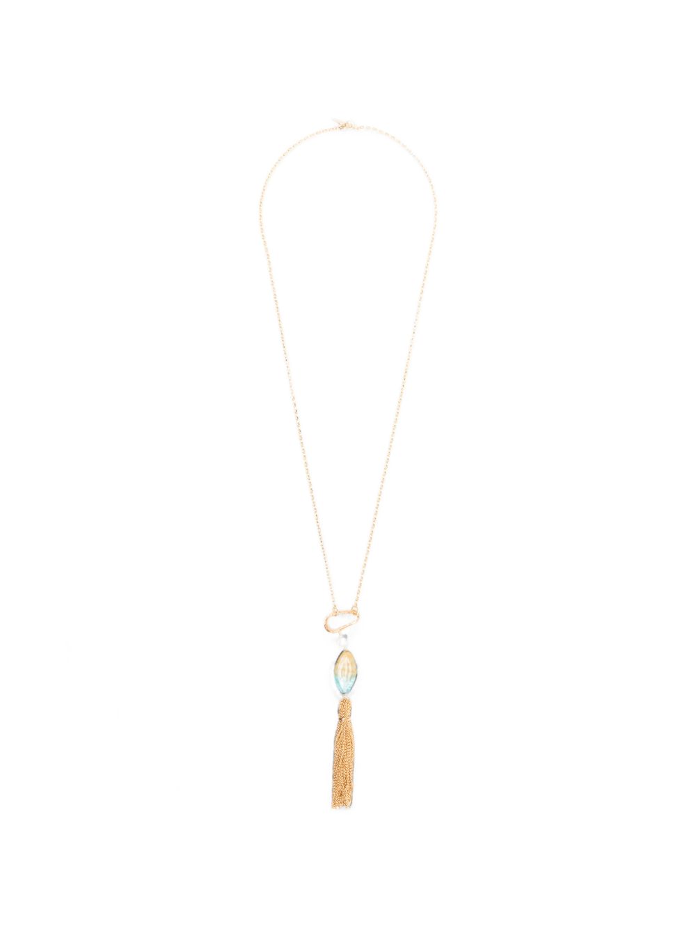 Forte Forte Fringes Necklace In Green