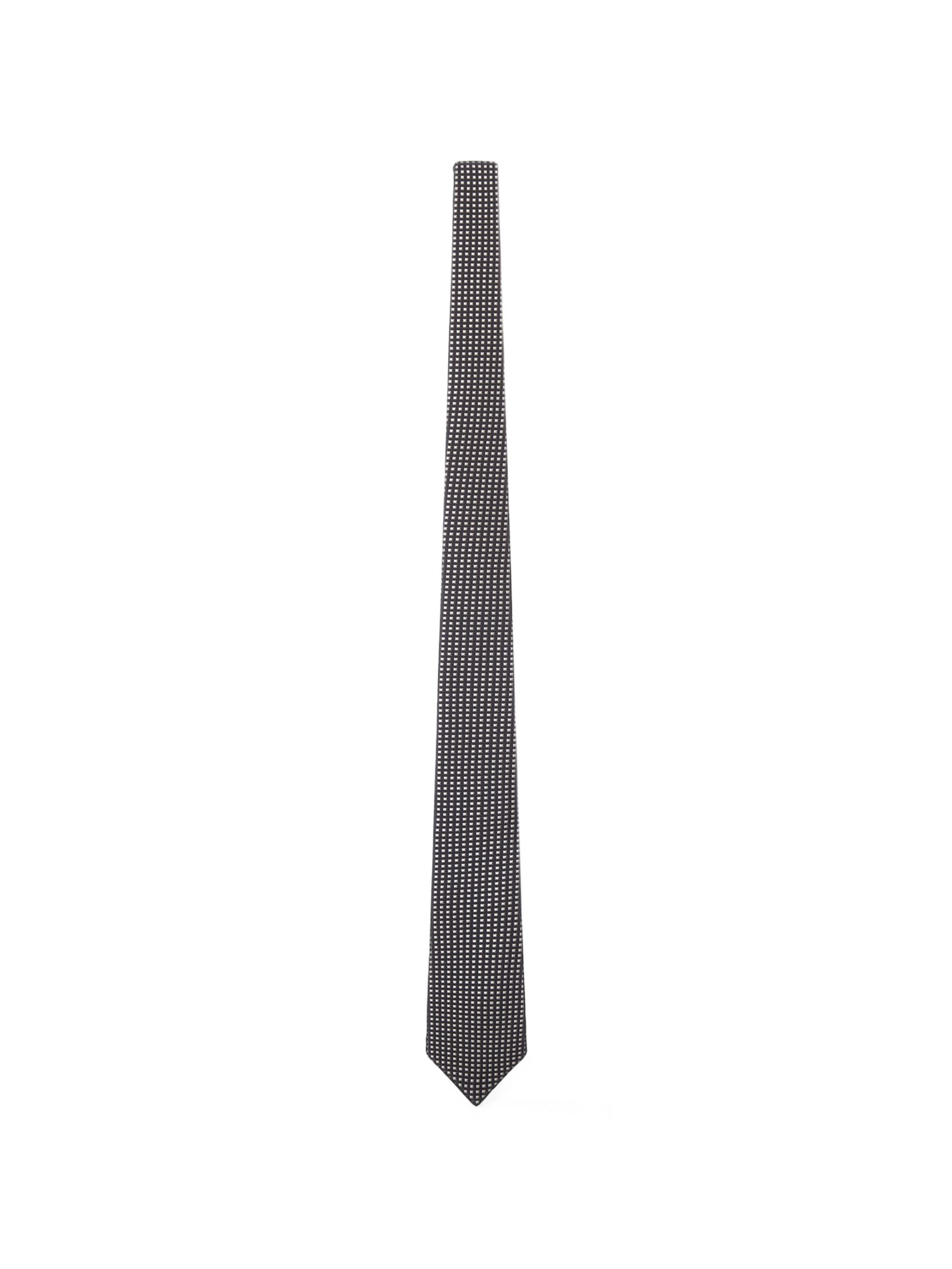 Geometric-Pattern Silk Tie