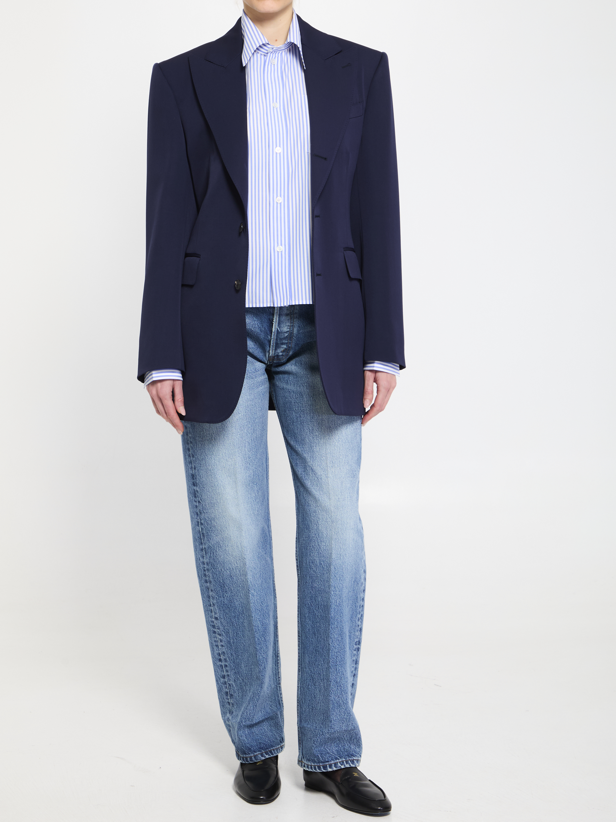 Celine Giacca Colonne In Blue