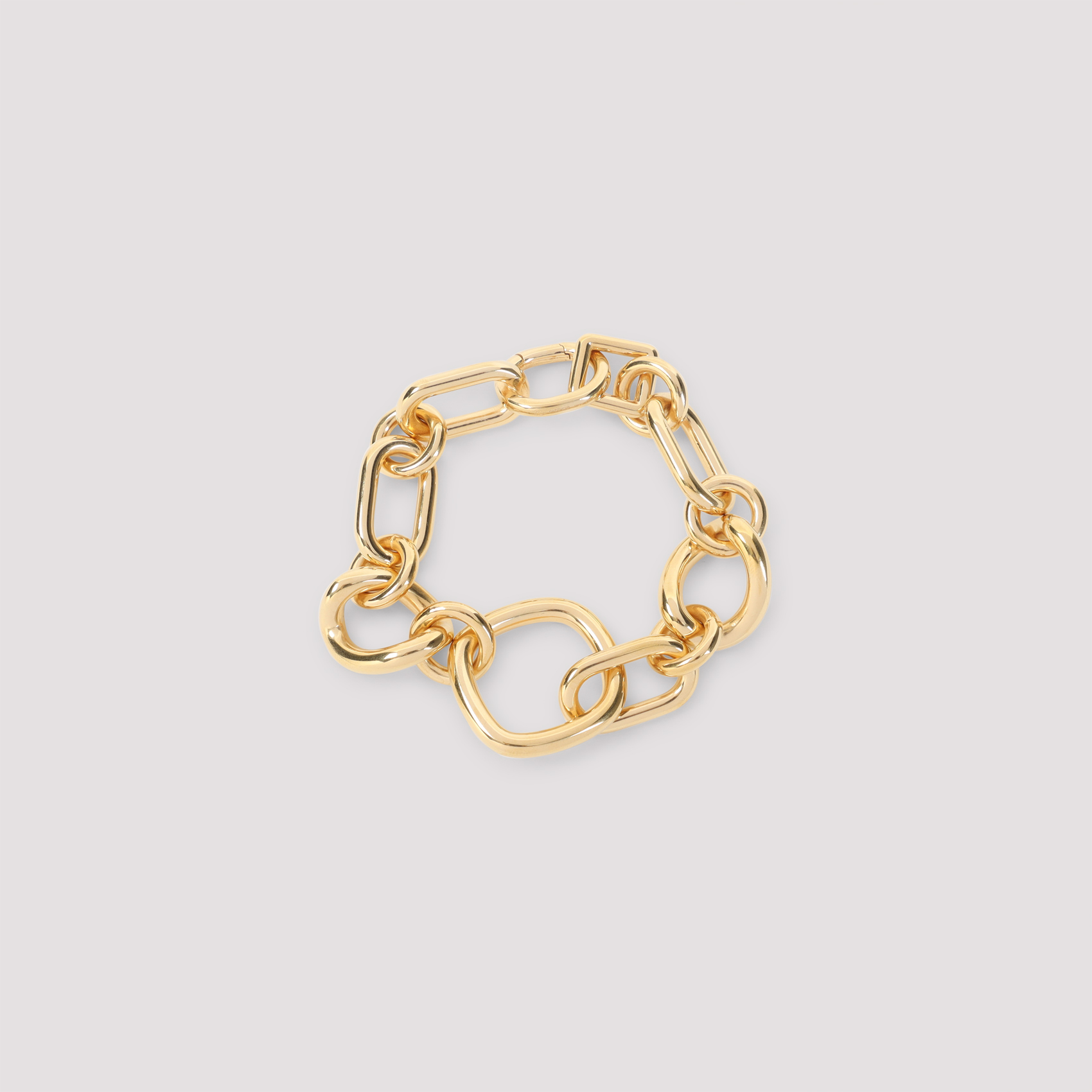 Celine Gold Brass Modern Thin Gourmette Bracelet In Gold