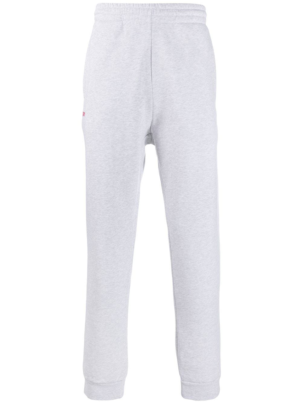 Msgm Grey Cotton Pantaloni Track Pants