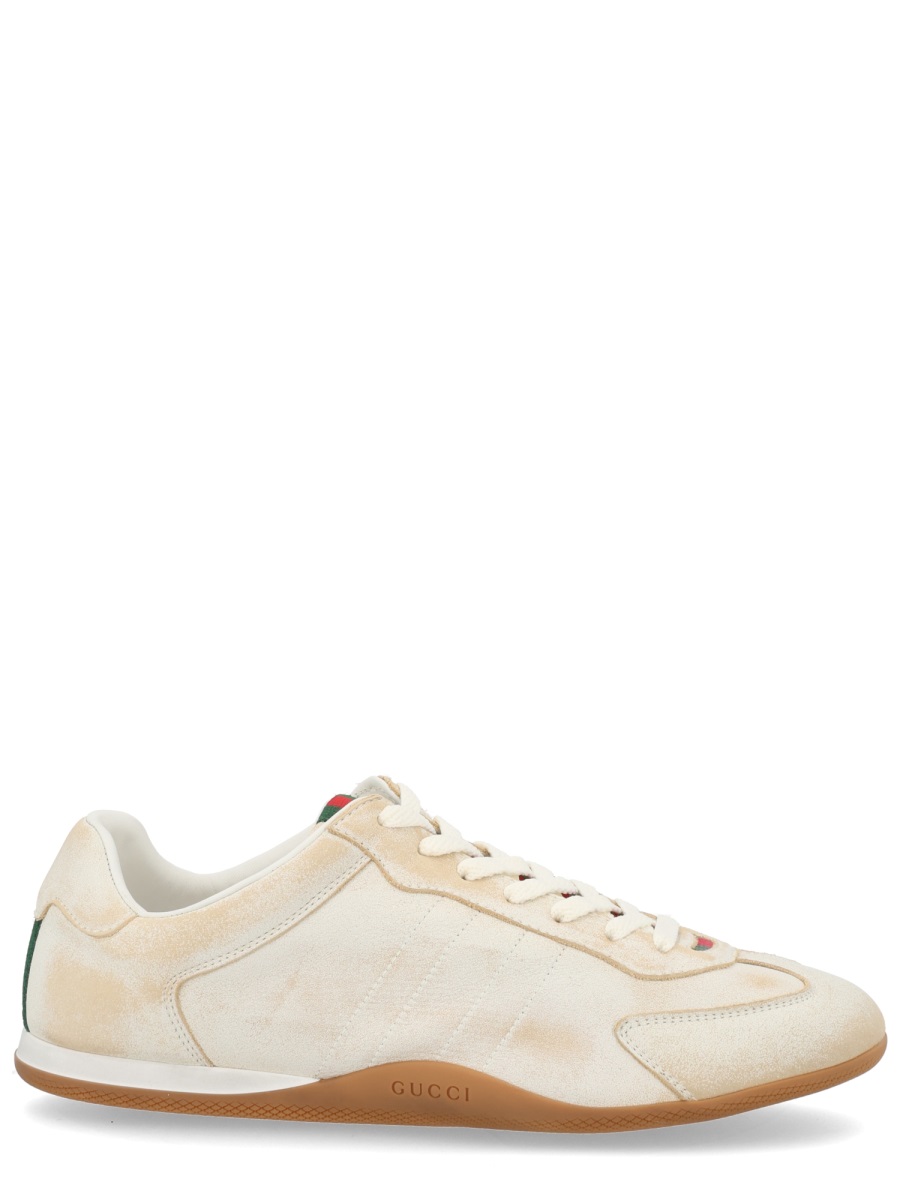 Gucci Leather Sneakers In White