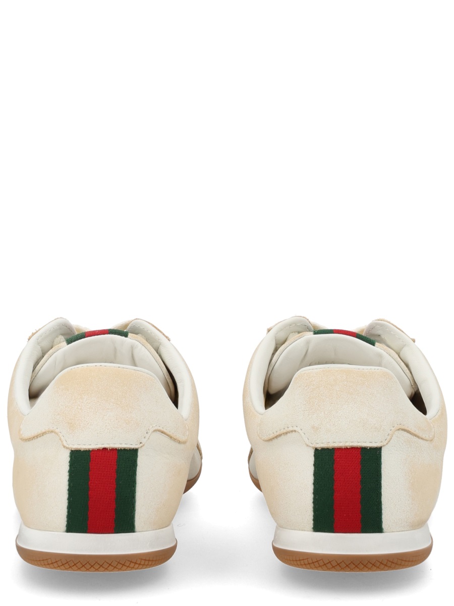 Gucci Leather Sneakers In White