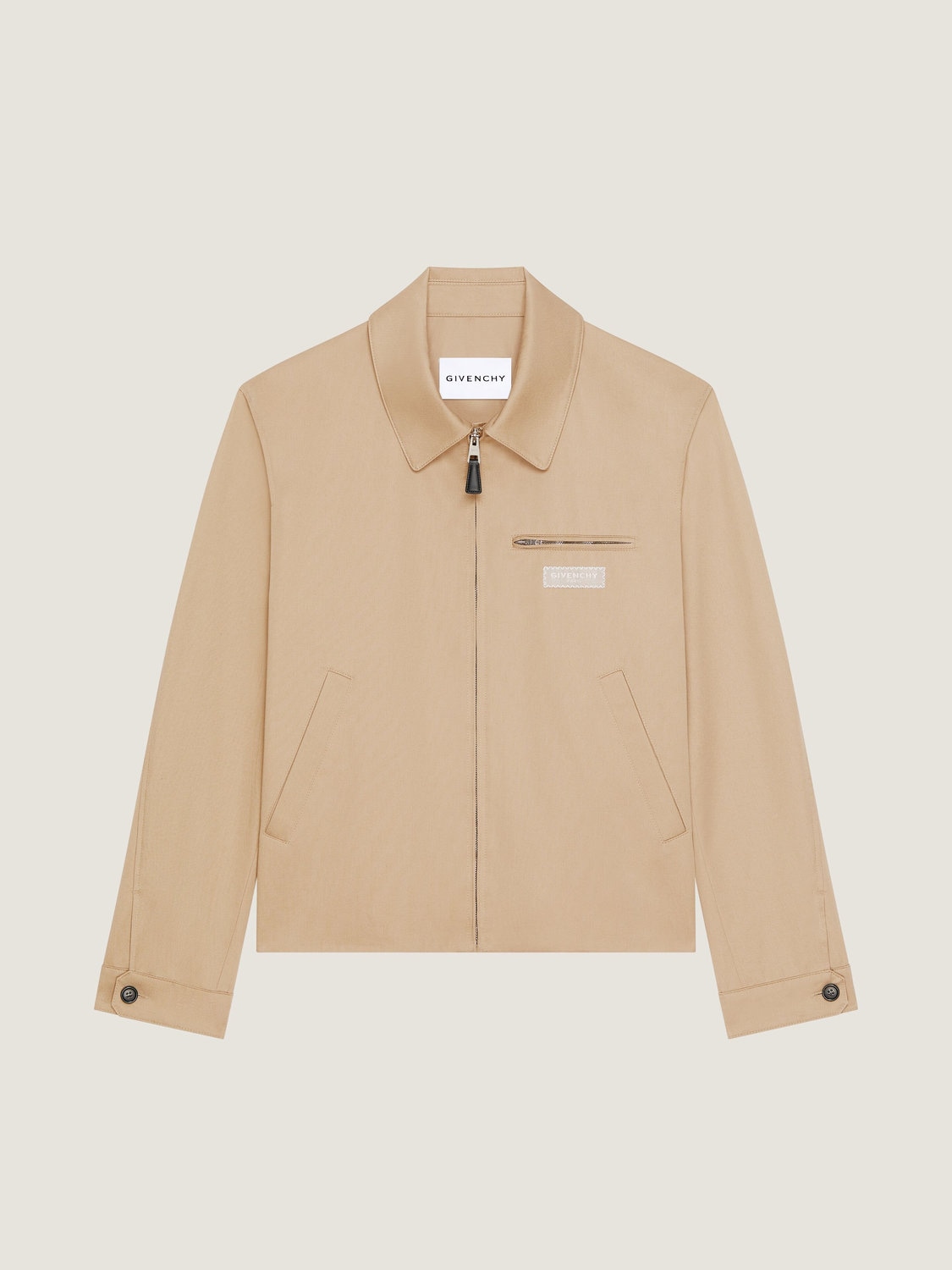 Givenchy Harrington Logo-patch Jacket In Gold