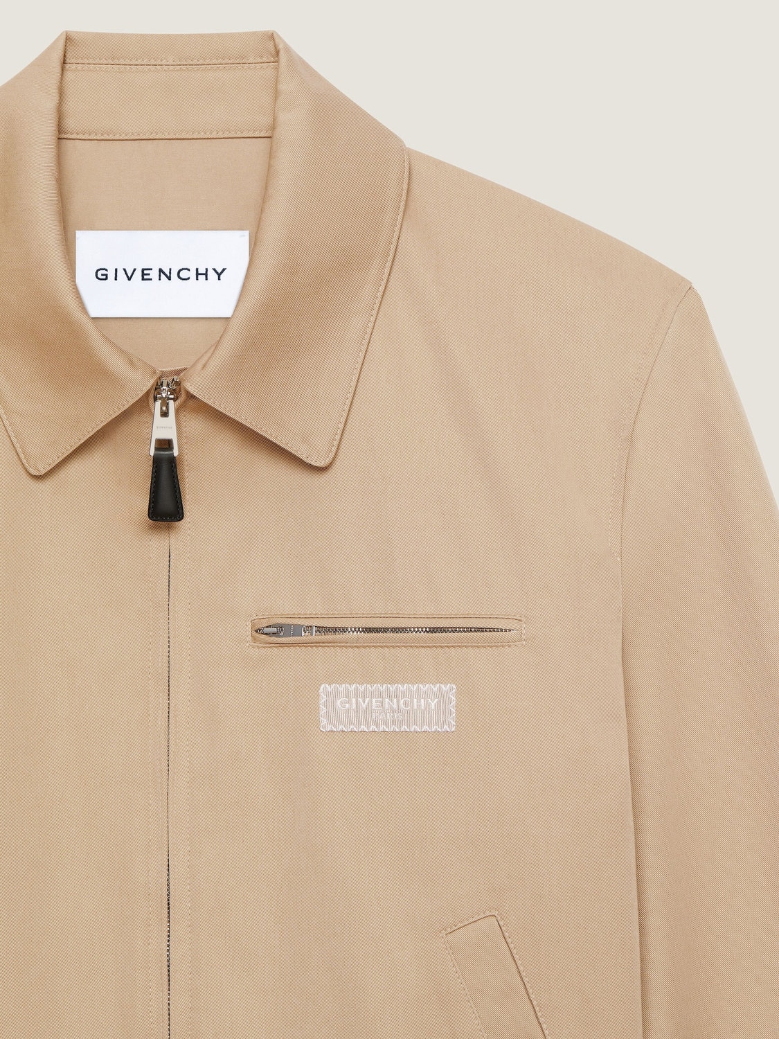 Givenchy Harrington Logo-patch Jacket In Gold