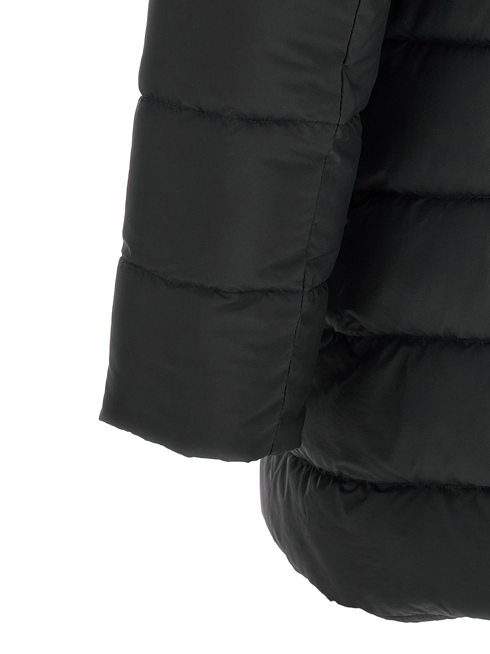 Herno Dark Grey Quilted Jacket In Black