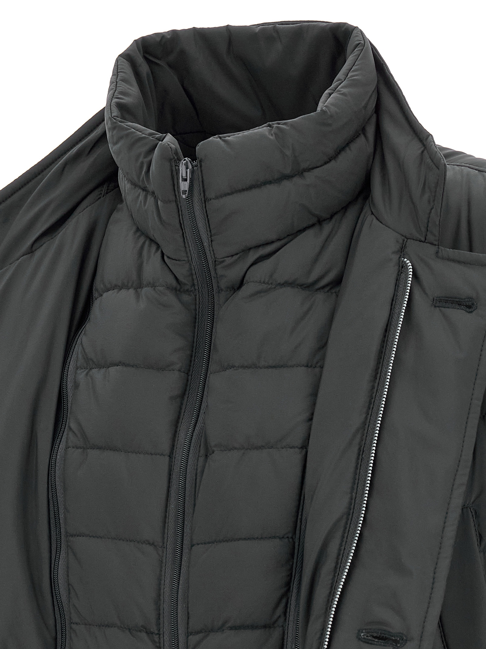 Herno Dark Grey Quilted Jacket In Gray