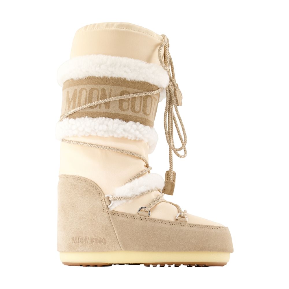 Moon Boot Icon Pearly Boot In Beige