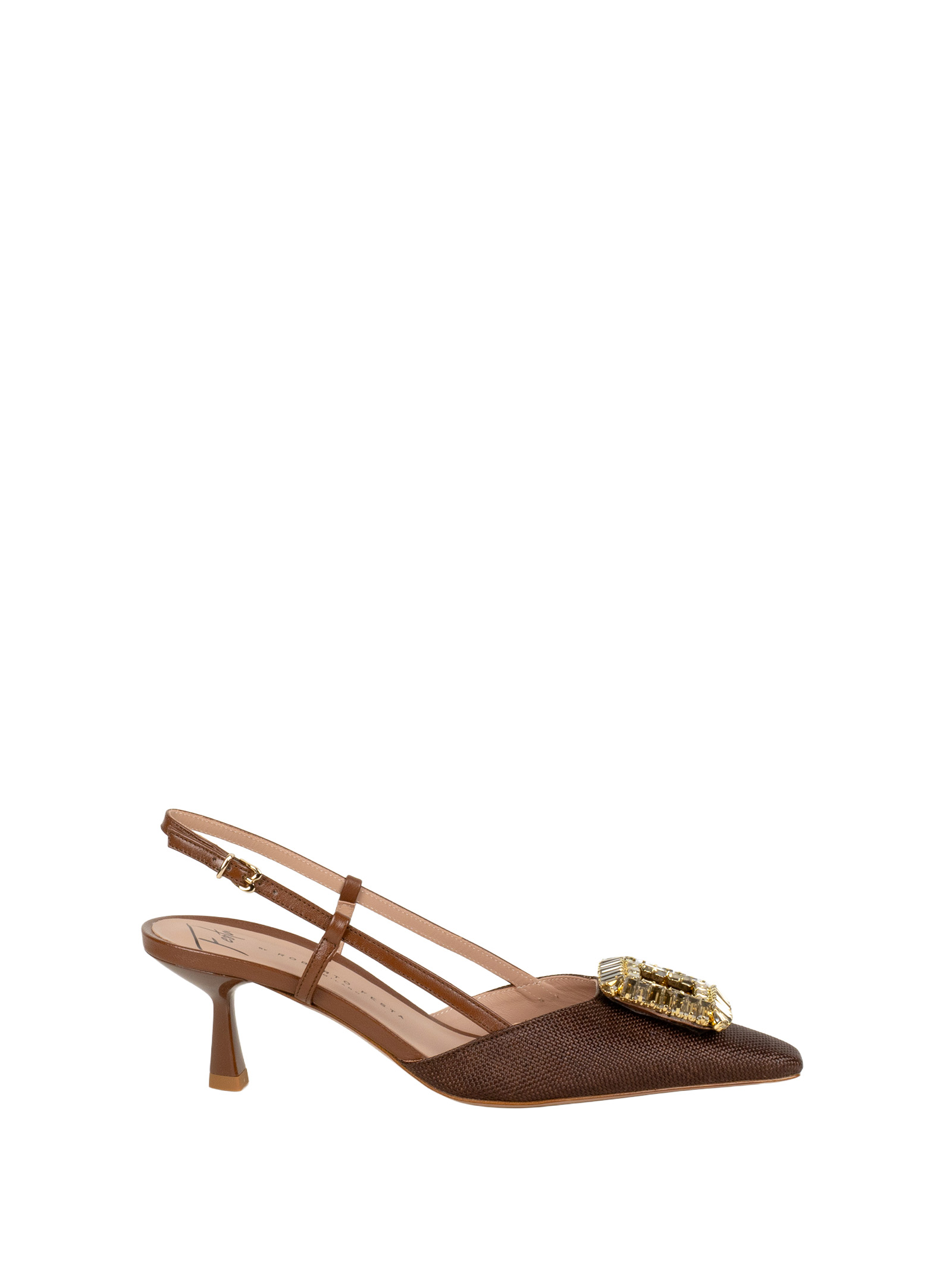 Ingrid - Pumps With Back Strap Brown