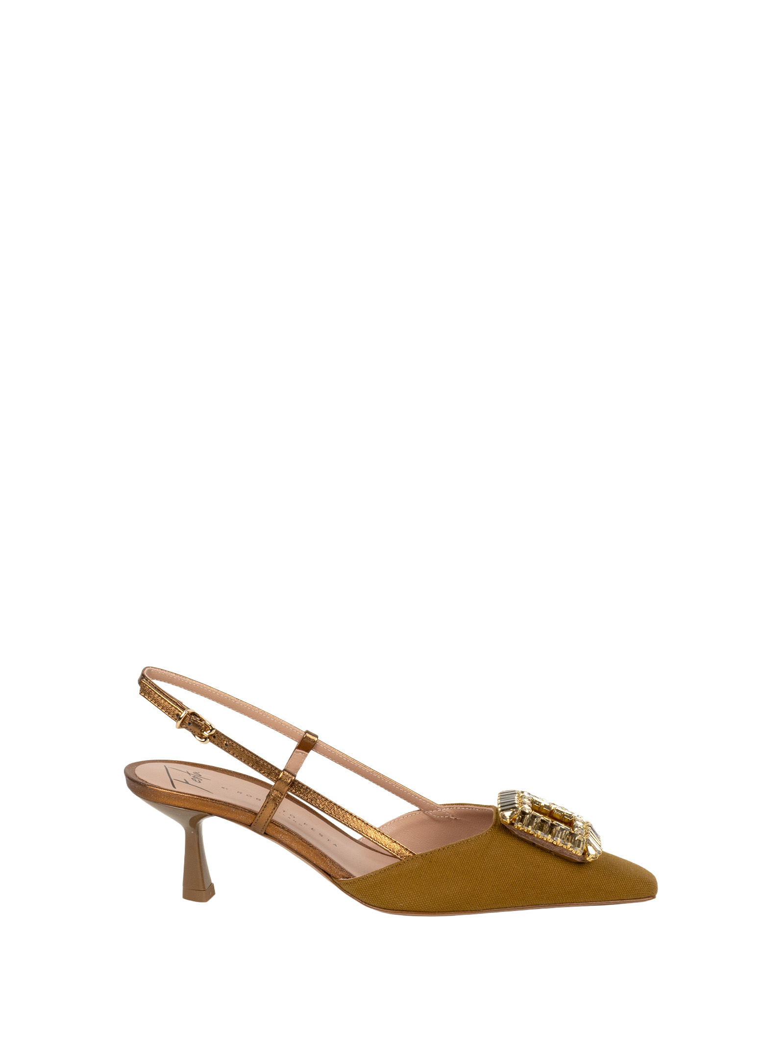 Ingrid - Pumps With Back Strap Kaki