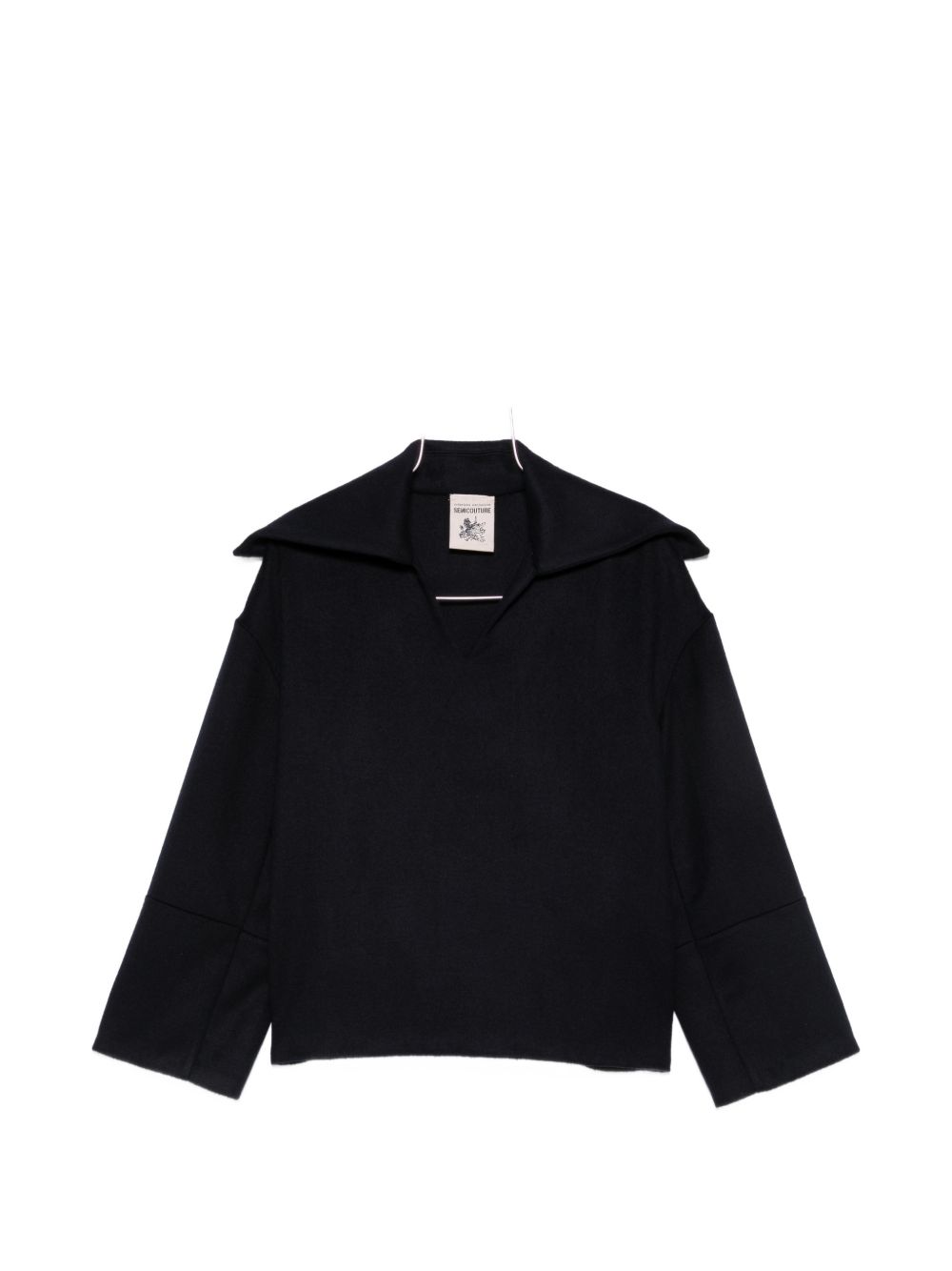 Semicouture Kassy Wool Blouse In Navy