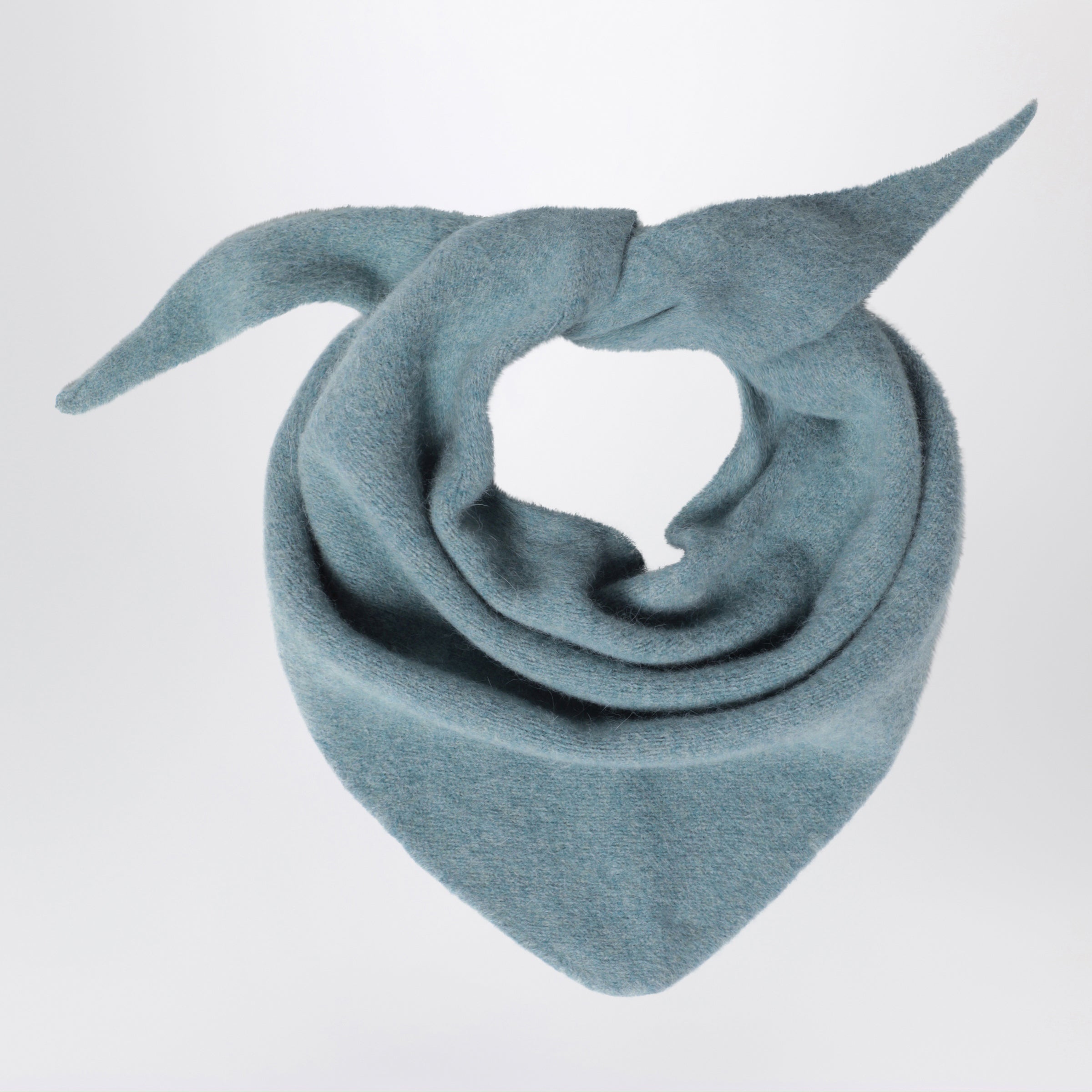 Bandana In Wool And Caregora In Basil