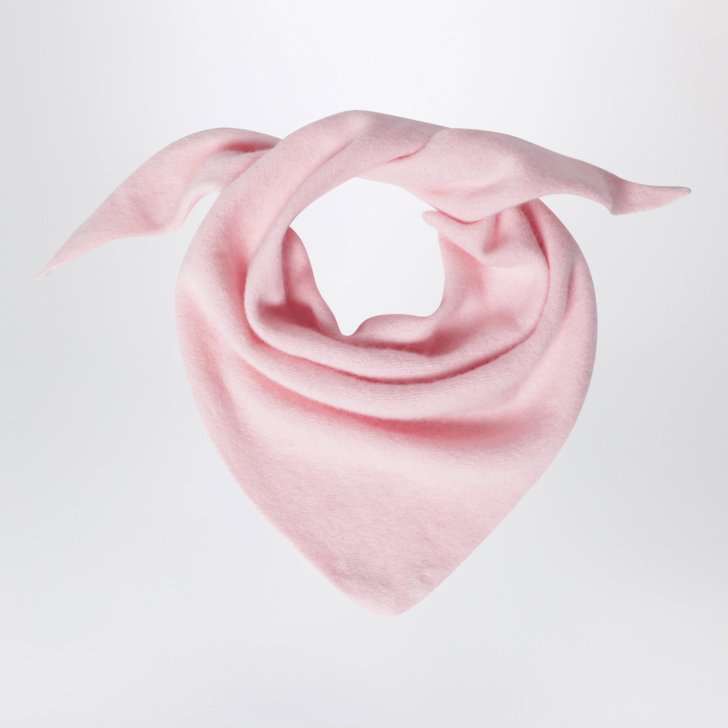 Bandana In Wool And Caregora In Blush