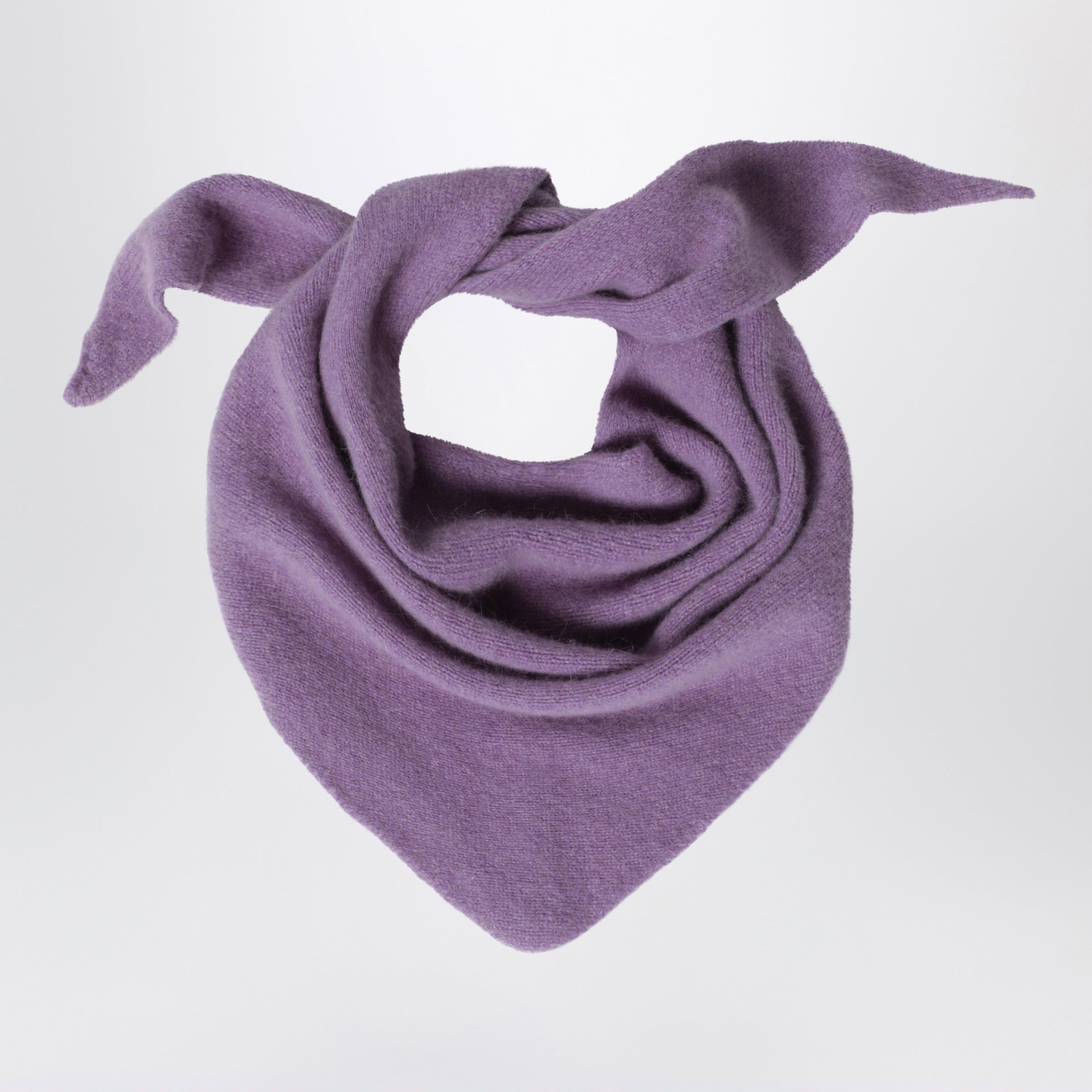 Bandana In Wool And Caregora In Lavender